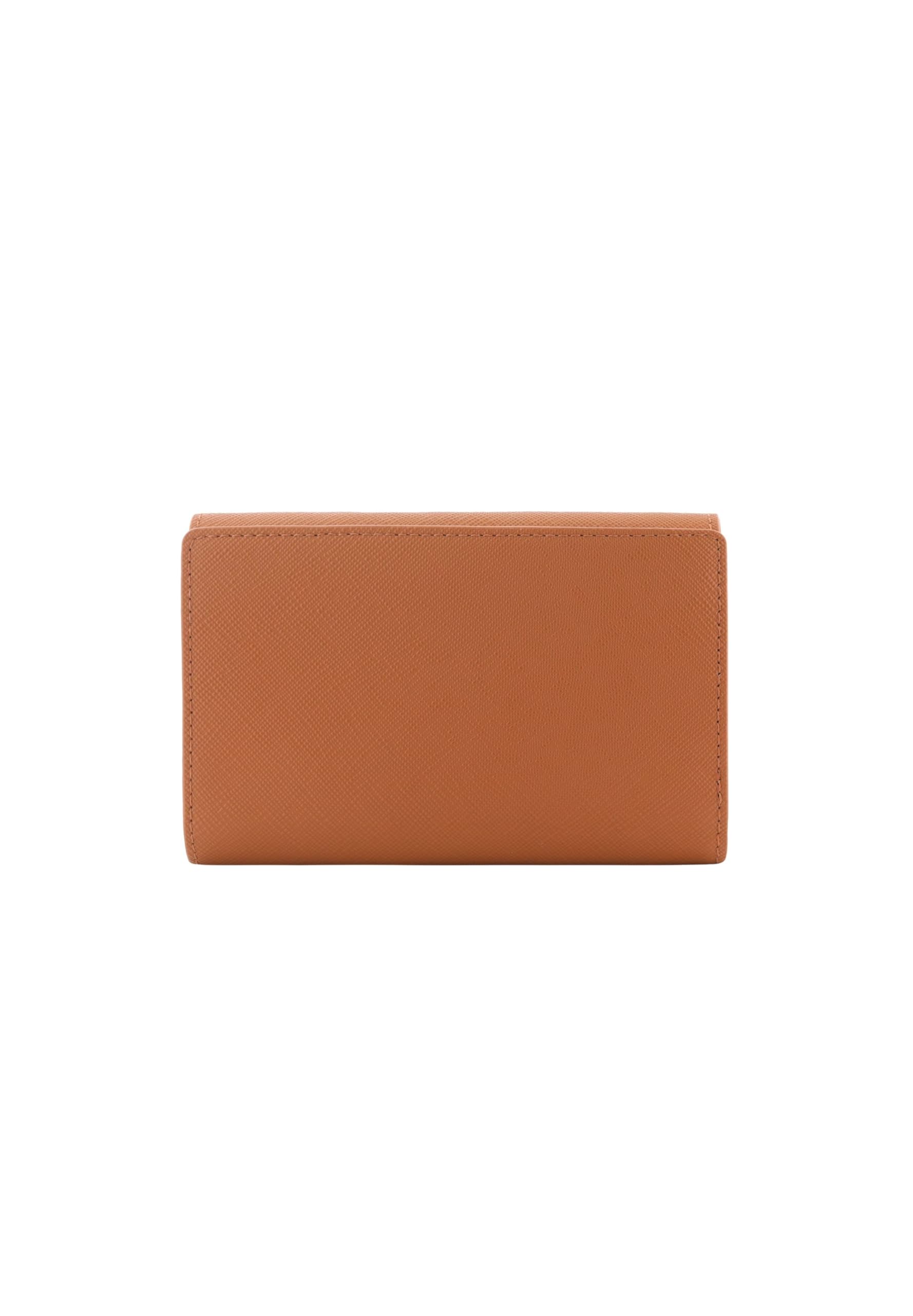 Liu Jo Portafoglio Caliwen M Donna, Similpelle, Marrone, 14,5 x 10 x 4 cm, con Patta e Bottone, 13 Slot per Carte