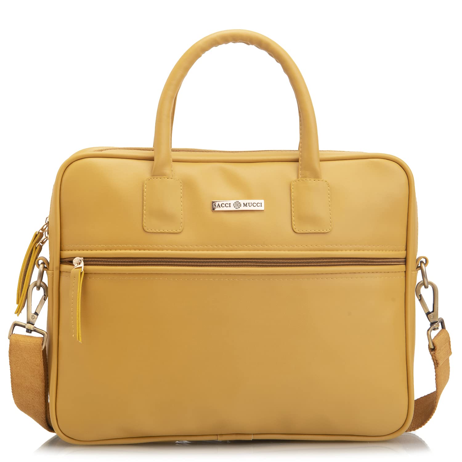 SACCI MUCCI Laptop Messenger Bag - Compatible up to 14 inch laptop (Mustard) (B0BPSQVBTS) Amazon Price History, Amazon Price Tracker