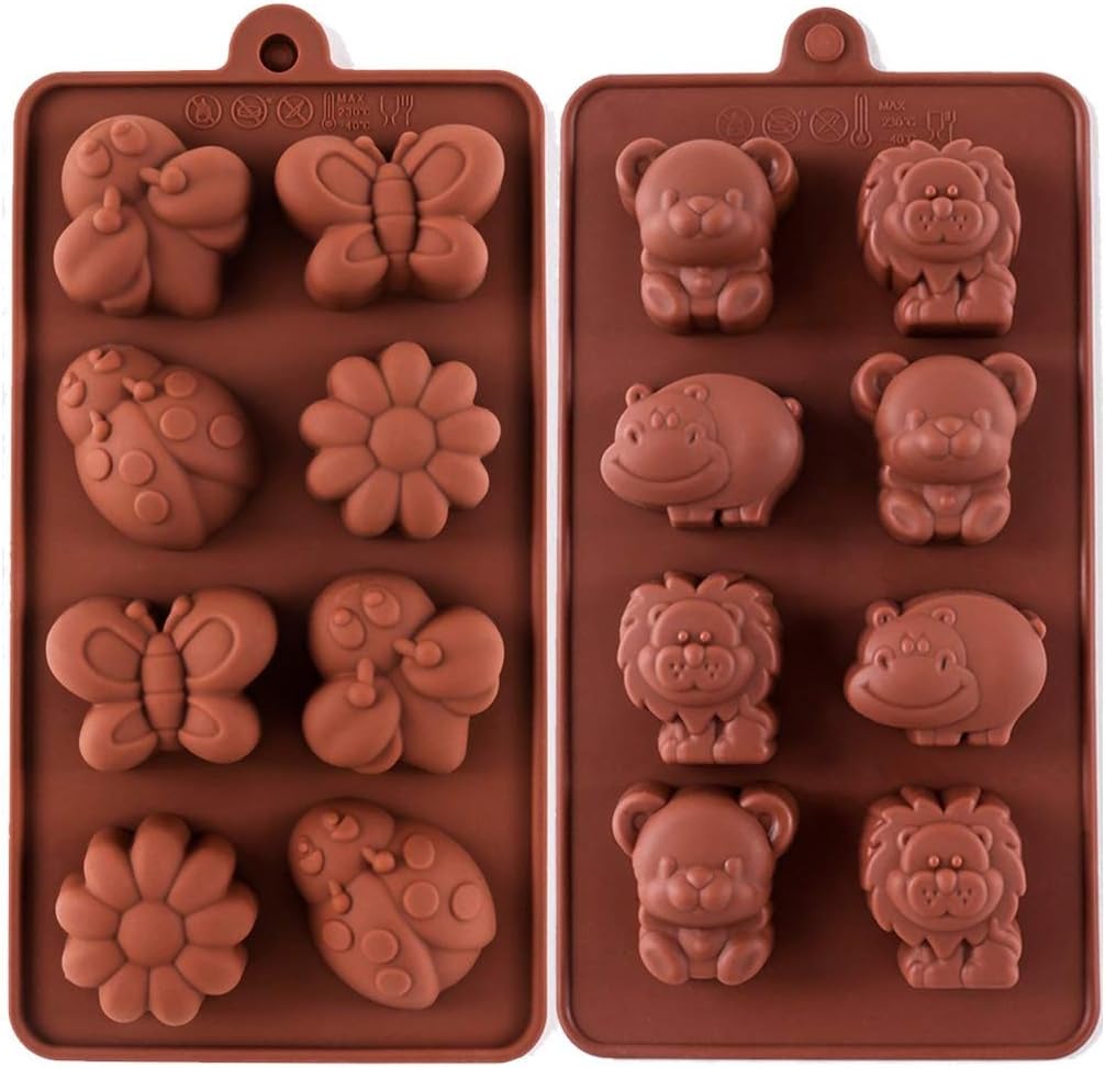 LOKIPA Animal & Insect Silicone Chocolate Candy Jelly Molds, Soap Molds, Silicone Baking Molds
