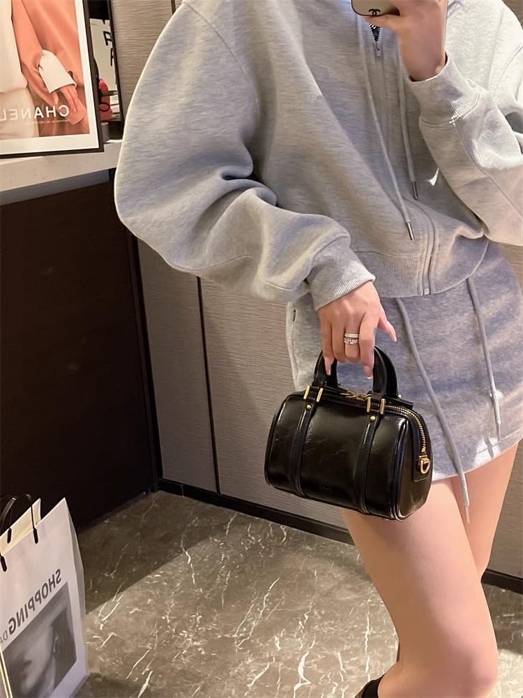 Women's handbag Boston bucket bag single shoulder top handle bag Fashion designer crossbody bag crossbody bag - Image 8