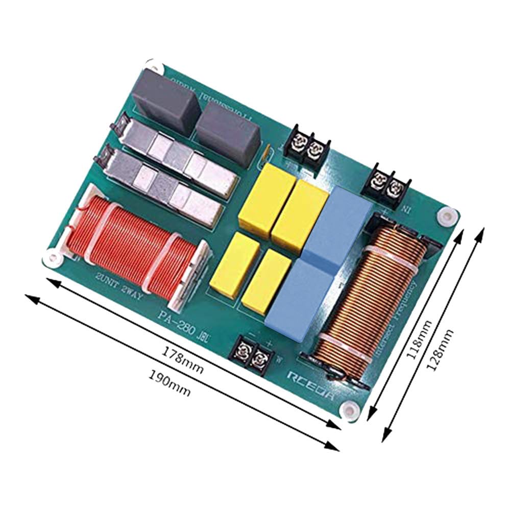 Persistence 1 Stück 800 W Hochtöner, Tieftöner, 2-Wege-Frequenzweiche, 2800 Hz, PA-280 Höhen-Bassteiler, Frequenzweiche, Frequenzweiche für 6–18 Bühnenlautsprecher