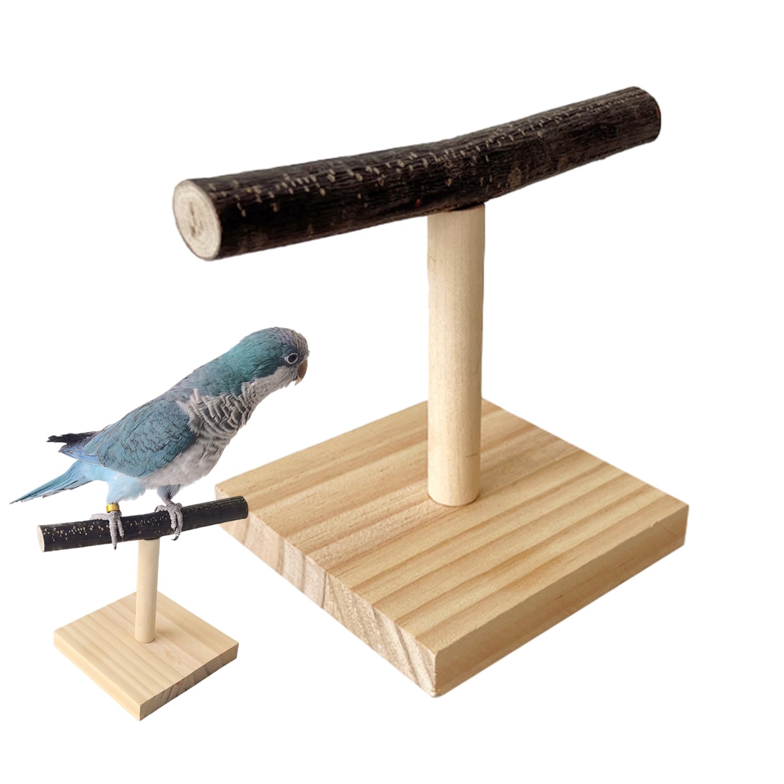 Generisch Trainingsständer für Vogelsitzstangen – Tischplattform für aus Holz, Ruhestation aus Naturholz, praktische Sitzstangenlösung | Robustes Käfigzubehör, Spielplatz für , Wellensittiche
