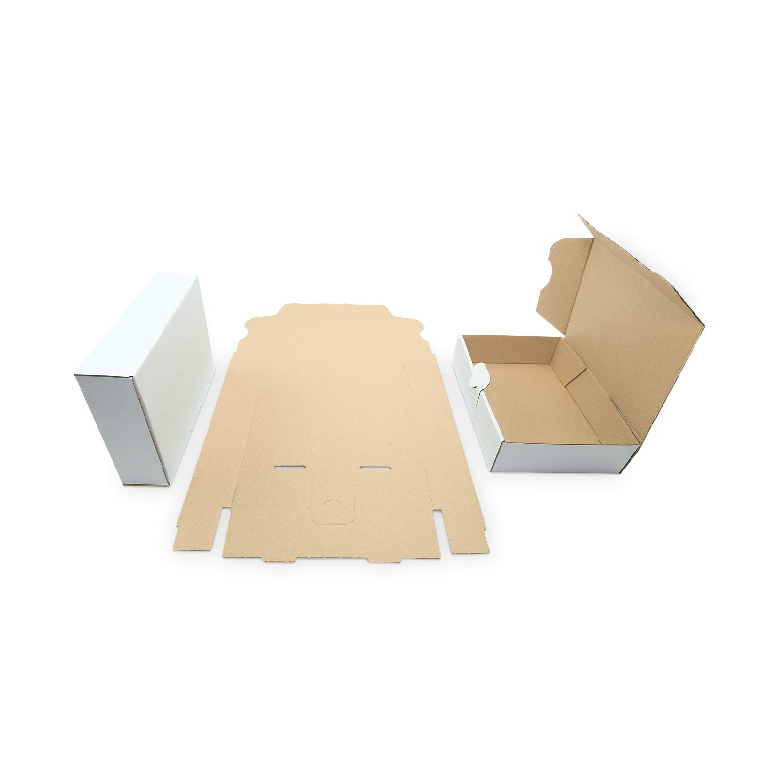 50 x KartonProfis Maxi Letter Boxes 180 x 130 x 45 mm White-Brand quality from OfficeKing ®