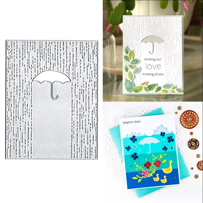 Umbrella Panel Frame Metal Die Cuts Cutting Dies, Raining Umbrella Panel Frame Paper Cards Cutting Dies Cut Stencils for DIY Embossing Card Making Book Tags Decorative Paper Dies Scrapbooking