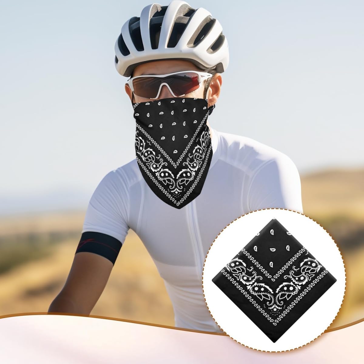 ZHAOYCSH Bandana Damen Herren 2er Pack - Unisex Kopftuch Halstuch und Headwear Schal