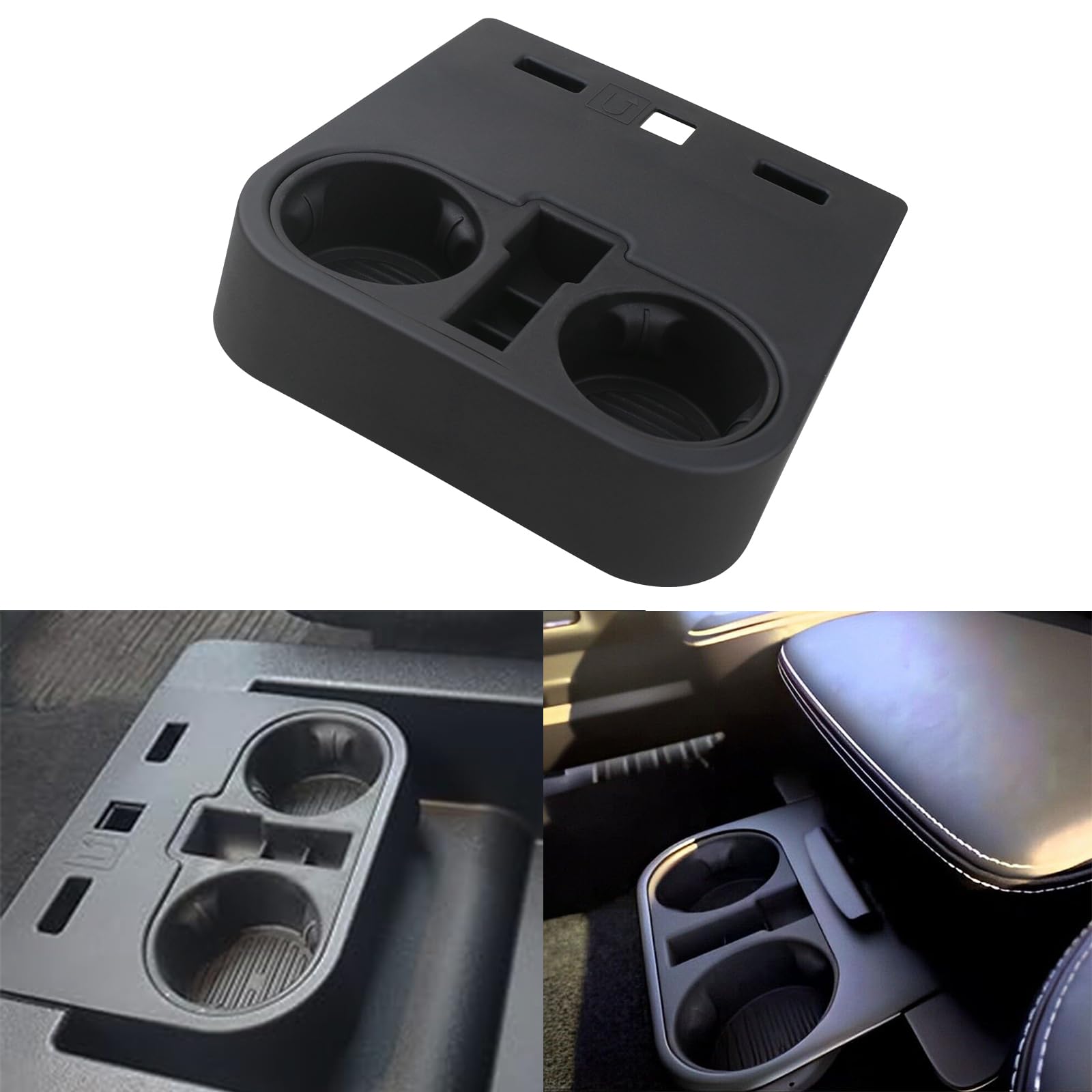 TQPONLY Center Console Floor Cup Holder Insert Fitment 2015-2020 Ford F150 F250 F350 F450 Super Duty Truck Accessories Jump Seat Cup Holder