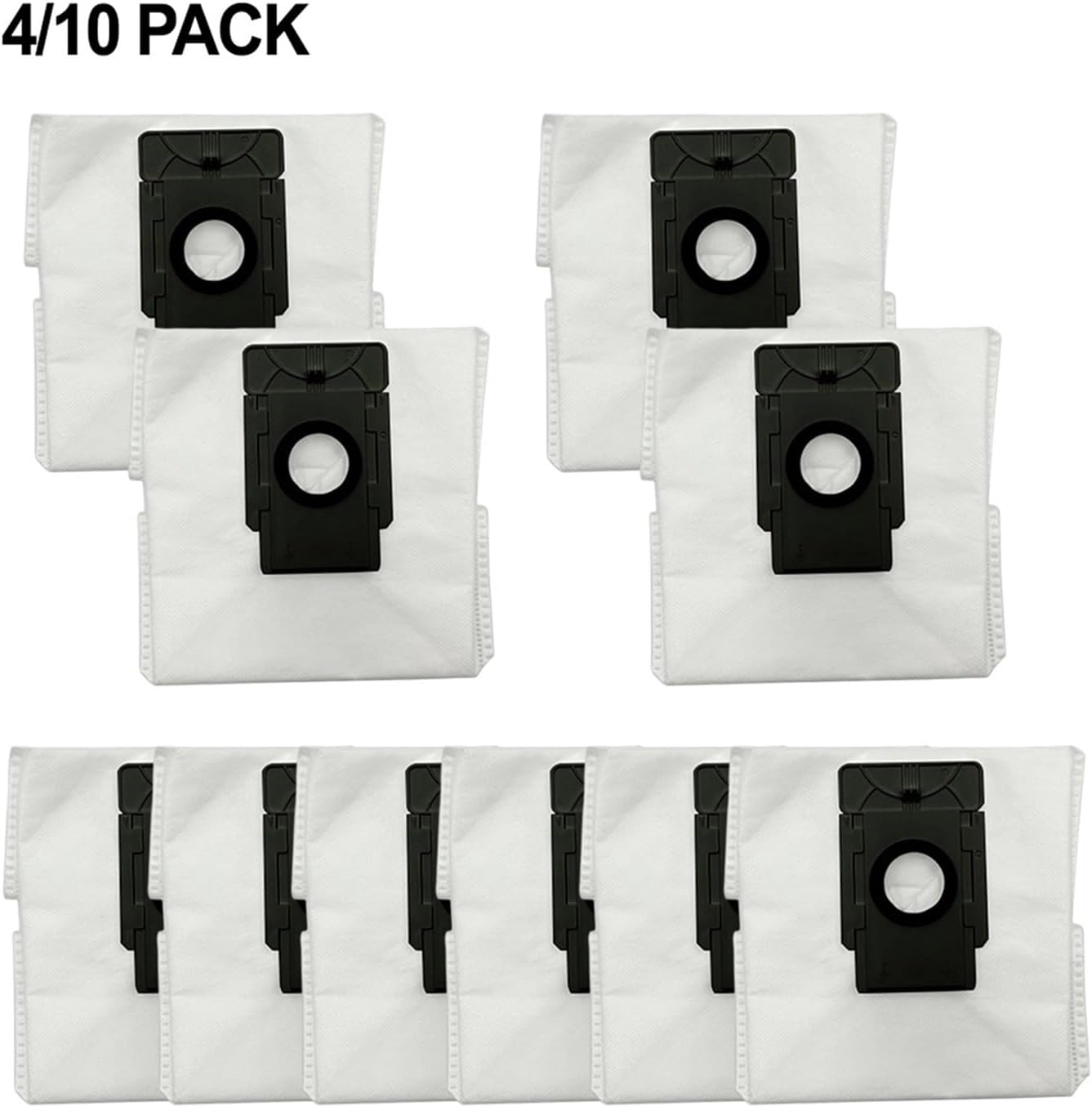 4/10pcs Robot Vacuum Cleaner Dust Bags,Compatible for Verefa L11 Pro Robot Vacuum Cleaner 4L Capacity Spare Parts Replacement Accessories(Set 2)