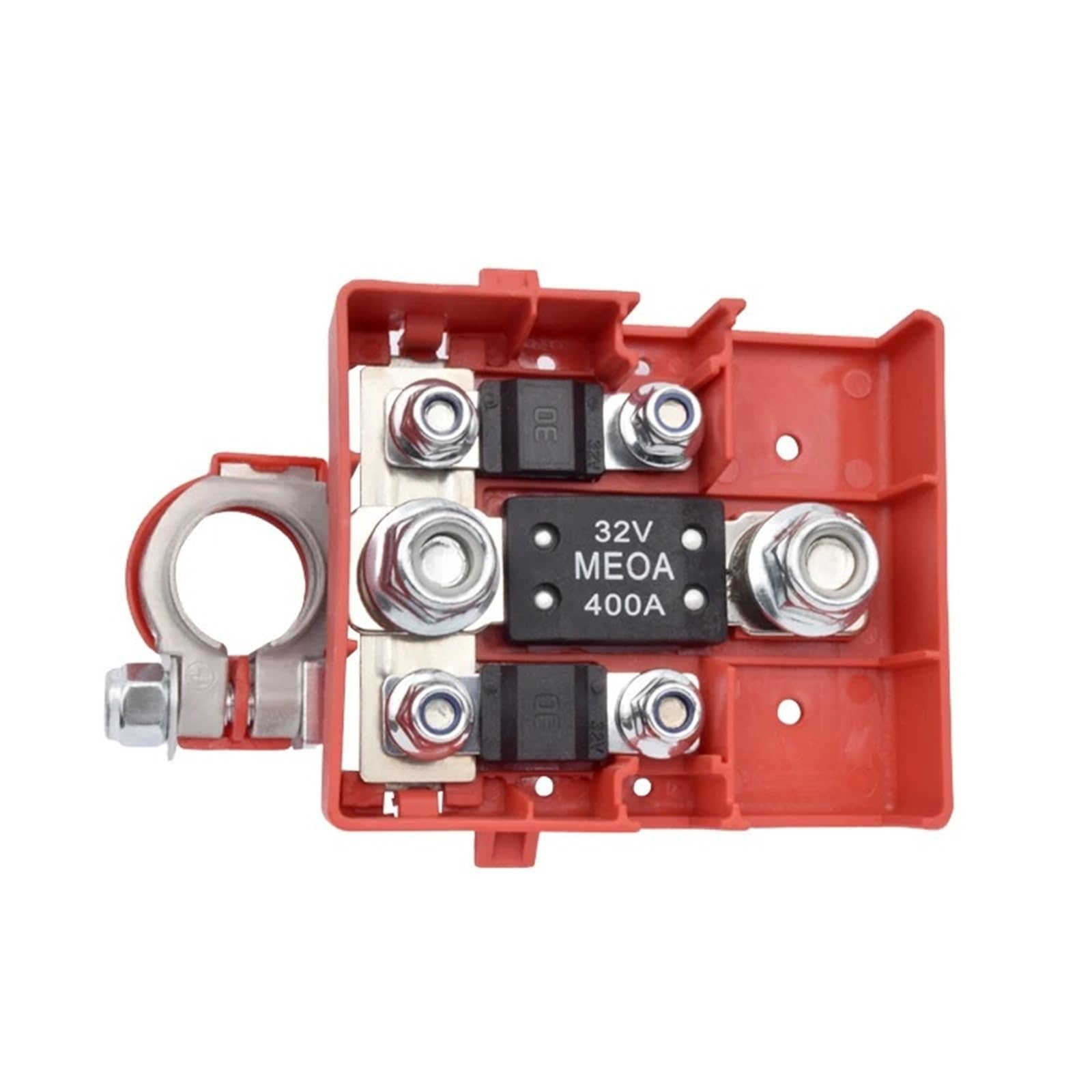 Borne de distribution de batterie de voiture 32 V 400 A, connecteur de pinces à fusible à dégagement rapide for caravane, 1 pièce(With Cover)