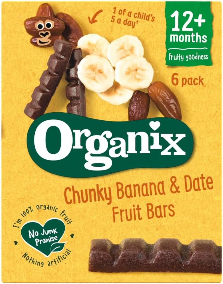 Banana and Date Chuncky Fruit Bars, 6 x 17g