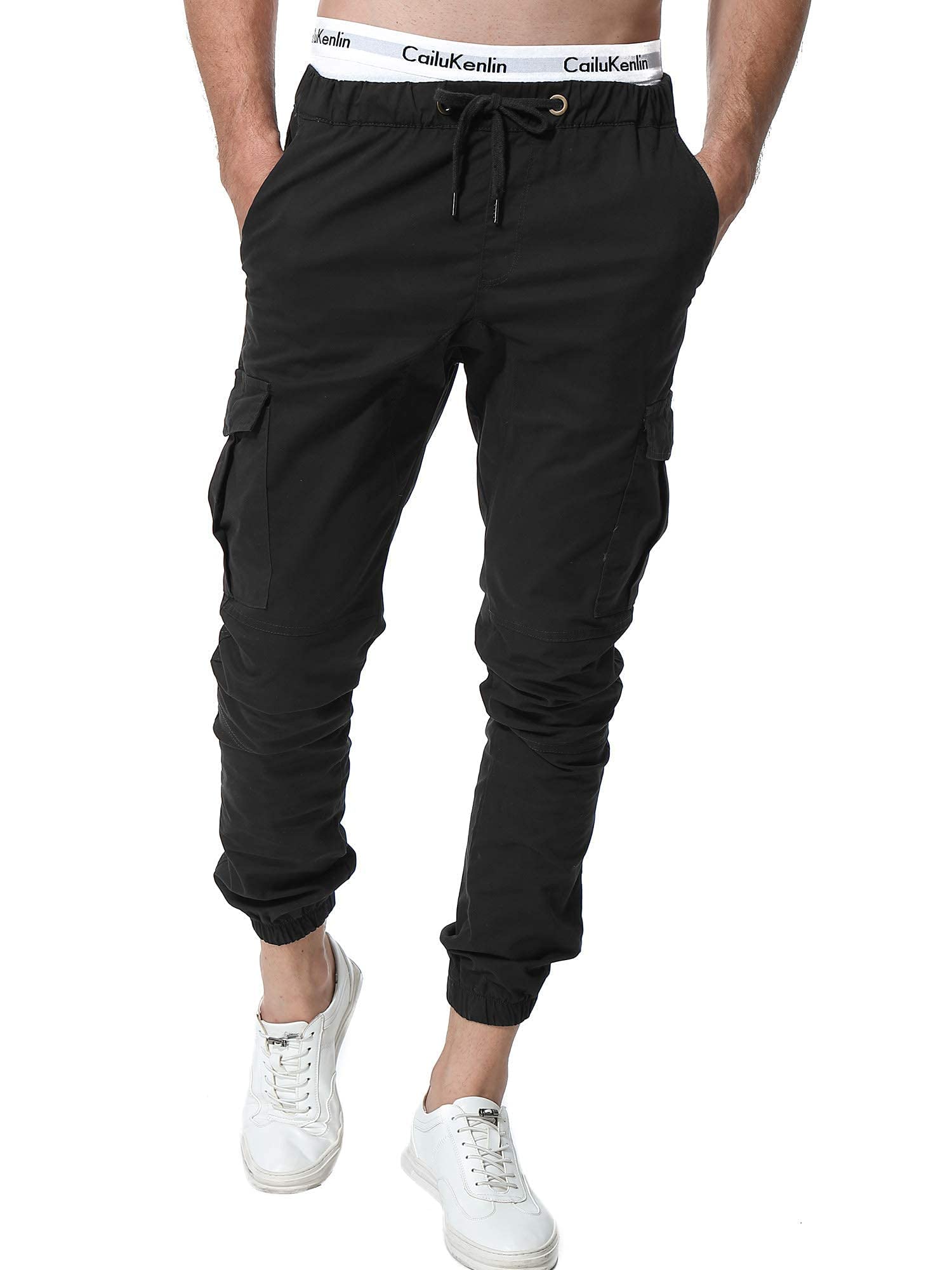 ZOEREA Herren Hose Chino Cargo Hose Baumwoll Slim Fit Casual Stretch Sporthose mit Taschen Streetwear