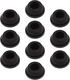 10pcs Air Conditioner Drain Plug 0.79in Round Rubber Hole Plug Portable Ac Drain Stoppers for Mini Split Window Ac, Black