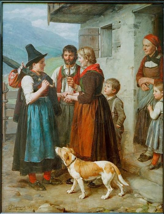 Peinture d'art d'affiche von Defregger poster décoration maison