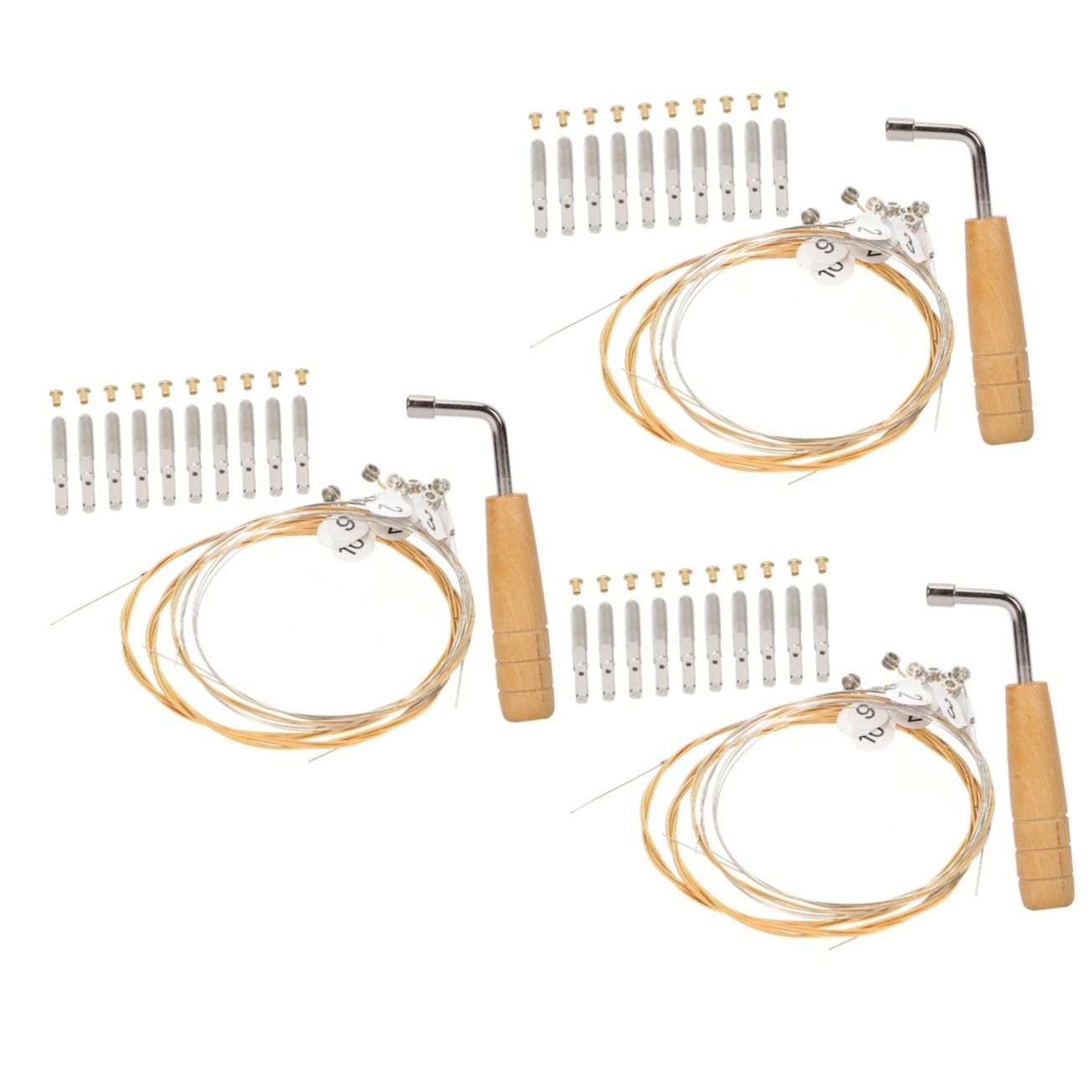TOYANDONA 3ensembles Set Pour Lyre Cordes Chevilles Et Outil Accordage Accessoires De Musique Pour Harpe Lyre