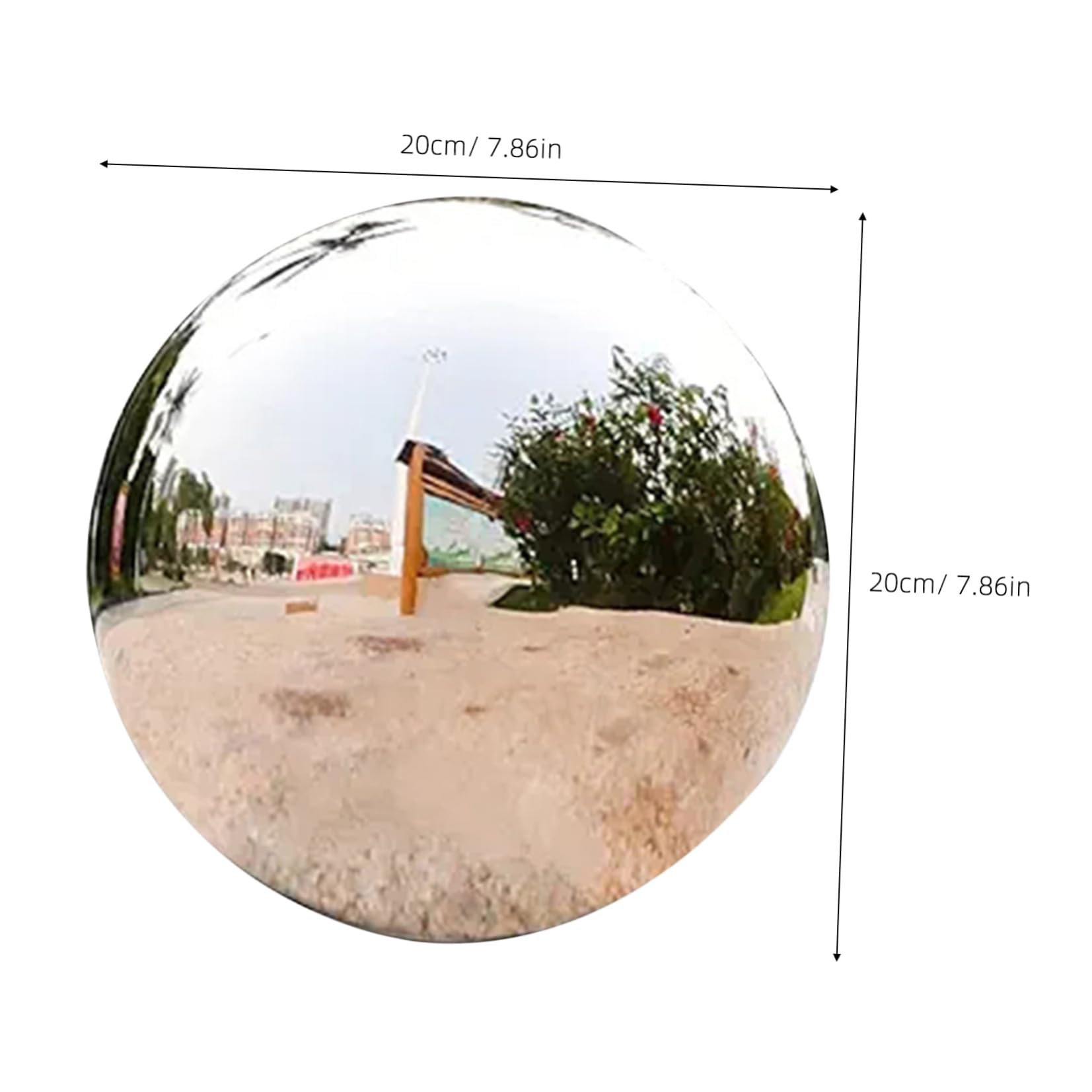 Sfera Riflettente in Acciaio Inox per Giardino e Cortile