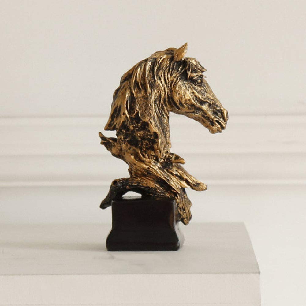 Art animalier statue de cheval en résine de style abstrait aux finitions artisanales