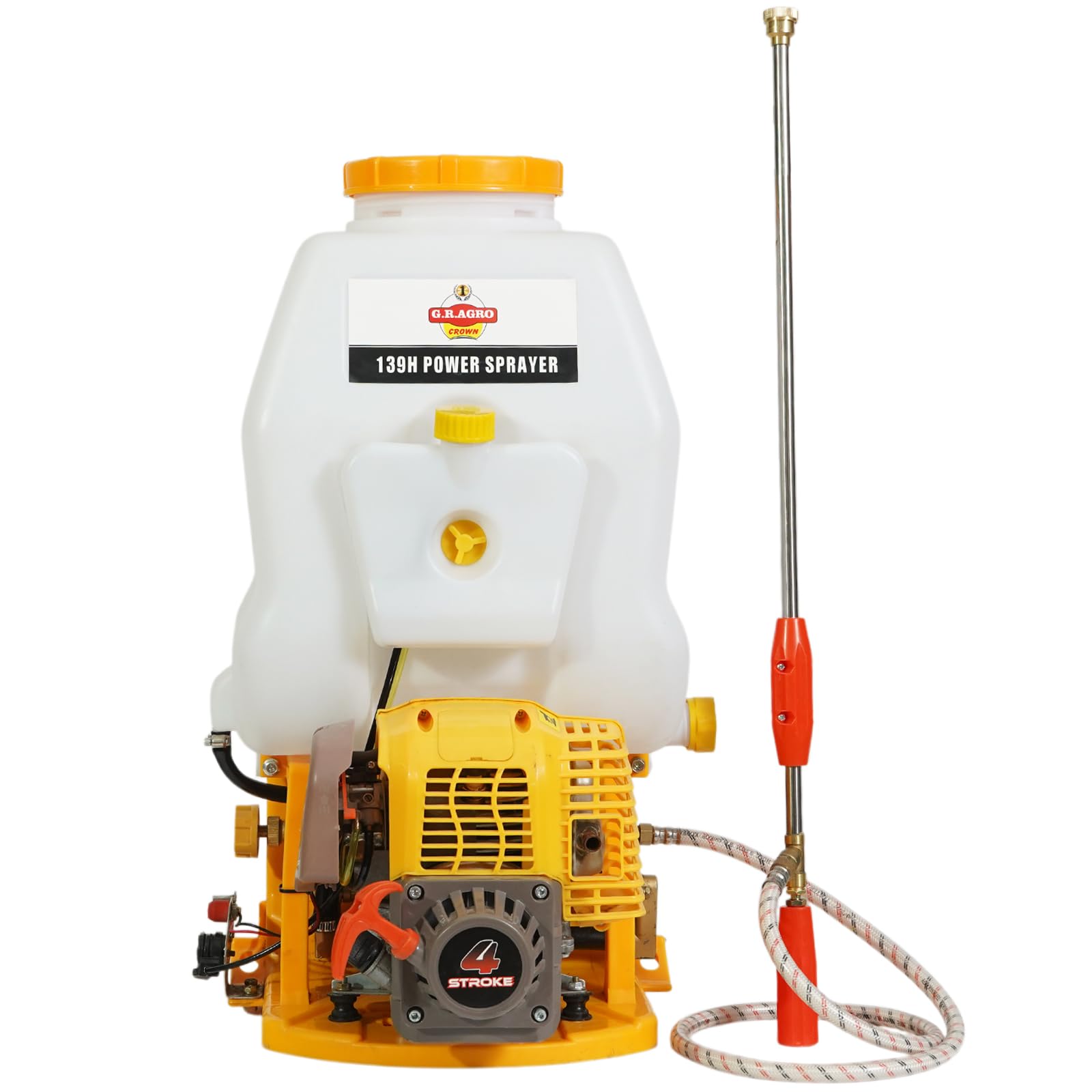 Crown 139H-708 4-Stroke Knapsack Power Sprayer | 31CC Petrol Engine | 20-Litre Tank Capacity | Includes 2 Types Spray Guns | Perfect for Agricultural Use, Pesticides & Garden Spraying-picture-30