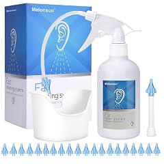 Earwax Removal Bottle - Manual Ear Wash System with 500ml Spray Bottle Big Basin 20 Reusable Soft Tips