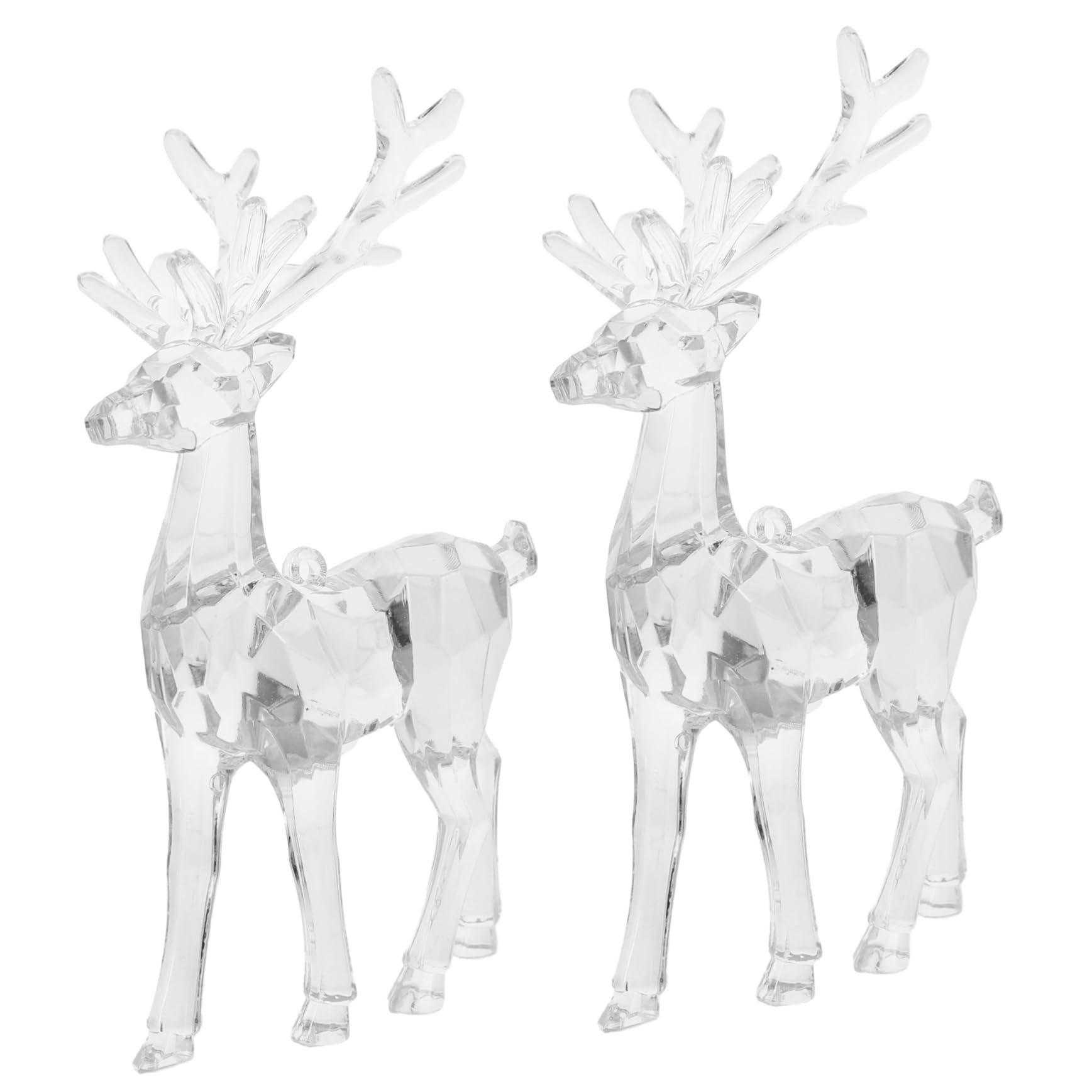 8 Pièces Ornement d'arbre De Renne Ornement Suspendu Wapiti Centre De Table des Fêtes Décor De Renne De Noël Ornements d'arbre De Noël Wapiti Figure De Renne Transparent Acrylique