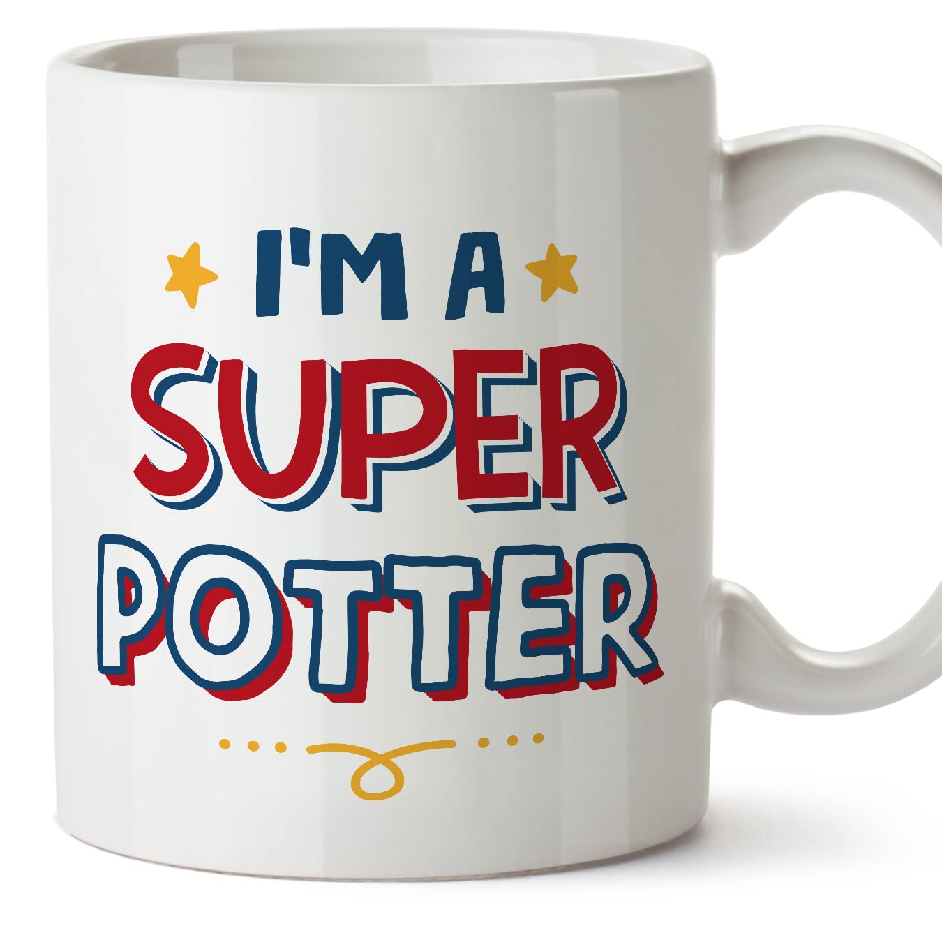 MUGFFINS Potter Mug - in English - I'm Super - Funny Gift for Colleagues - Ceramic 11oz Mug โ image 1