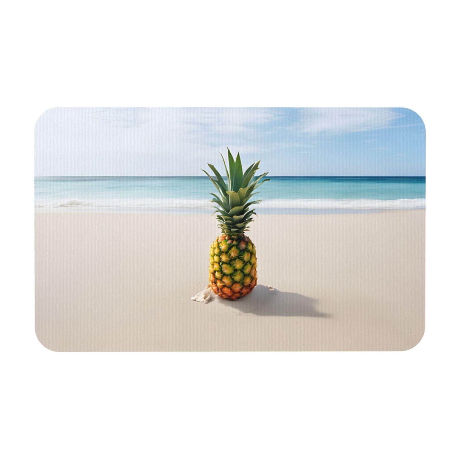 Tapis de bain antidérapant et séchage rapide 50x80 cm motif ananas