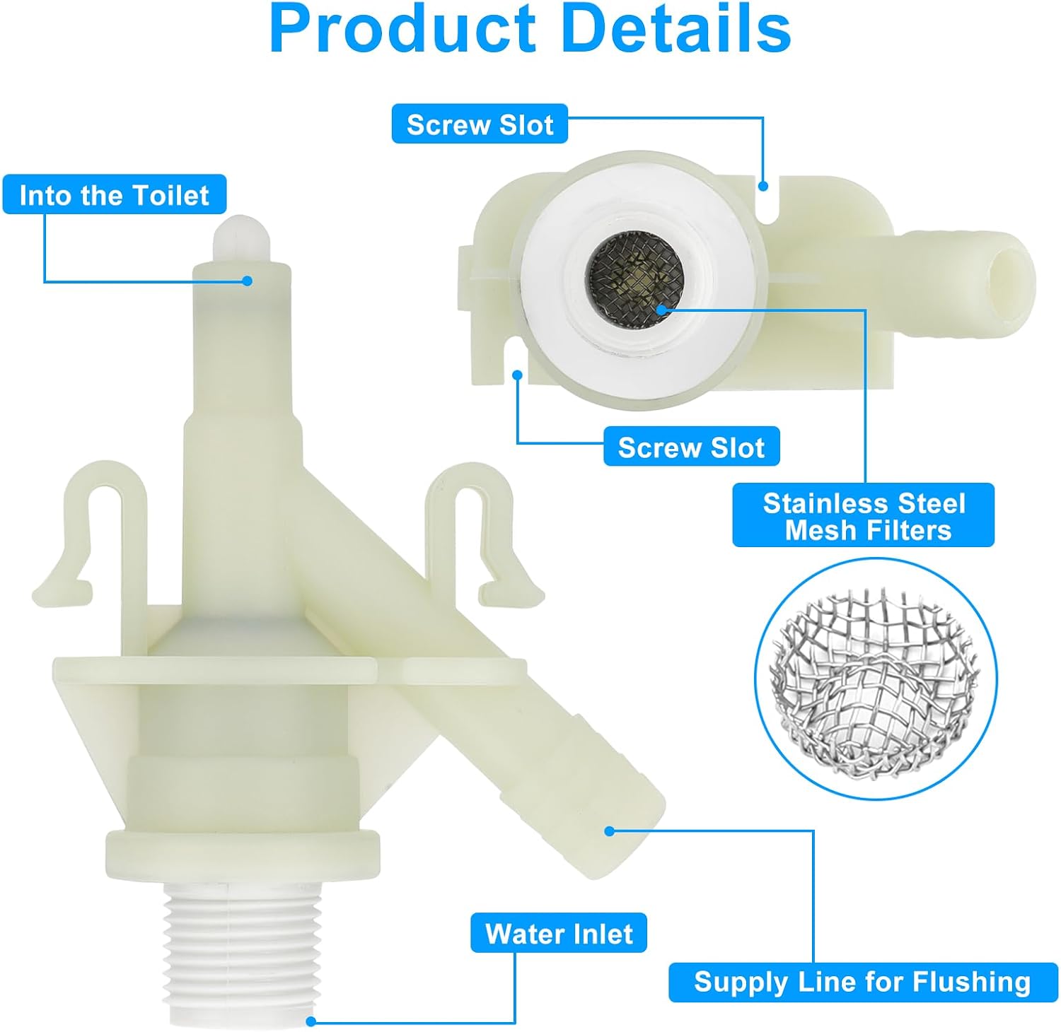 Linkstyle 2PCS RV Toilet Valve Replacement Kit Compatible with Dometic 300 301 310 311 320 321, 385311641 Dometic RV Toilet Parts for Pedal-Flush Toilets