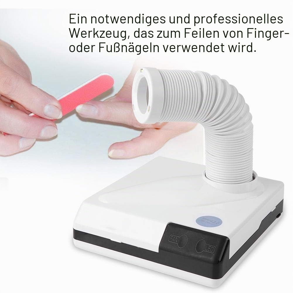 60W 2 In 1 Nagelstaubsauger, Sun Nail Nagel Staubabsauger, Professioneller Nagelstaubsammler, Verbesserter Pulverreiniger für Nagel/Maniküre/Nail Art/Pediküre(01)