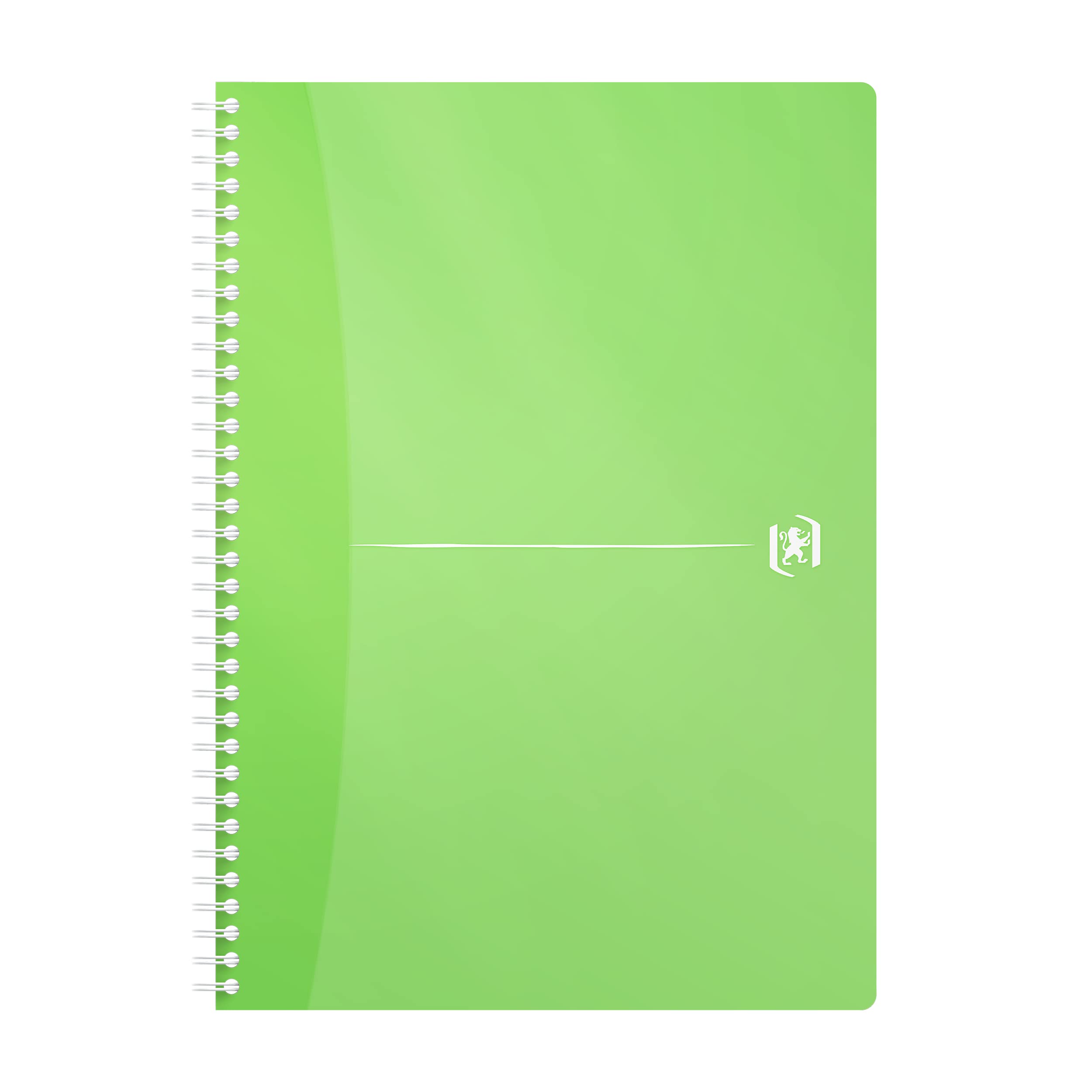 Oxford Office My Colours Lot de 5 Cahiers à Spirales Format A4 (21 x 29,7cm) 180 Pages Petits Carreaux 5x5 Couvertures Polypro Couleurs Vives Assorties