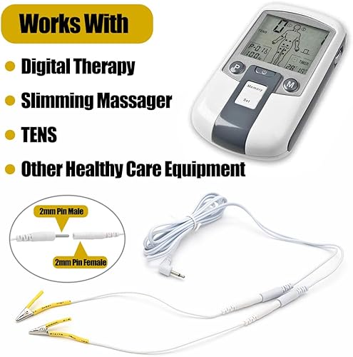 Miniatura 5 de 24 piezas TENS Clip de cable de alambre  BesCable Electrodo Líder Cables con pinzas de cocodrilo para máquina de fisioterapia Unidad TENS  Cable de