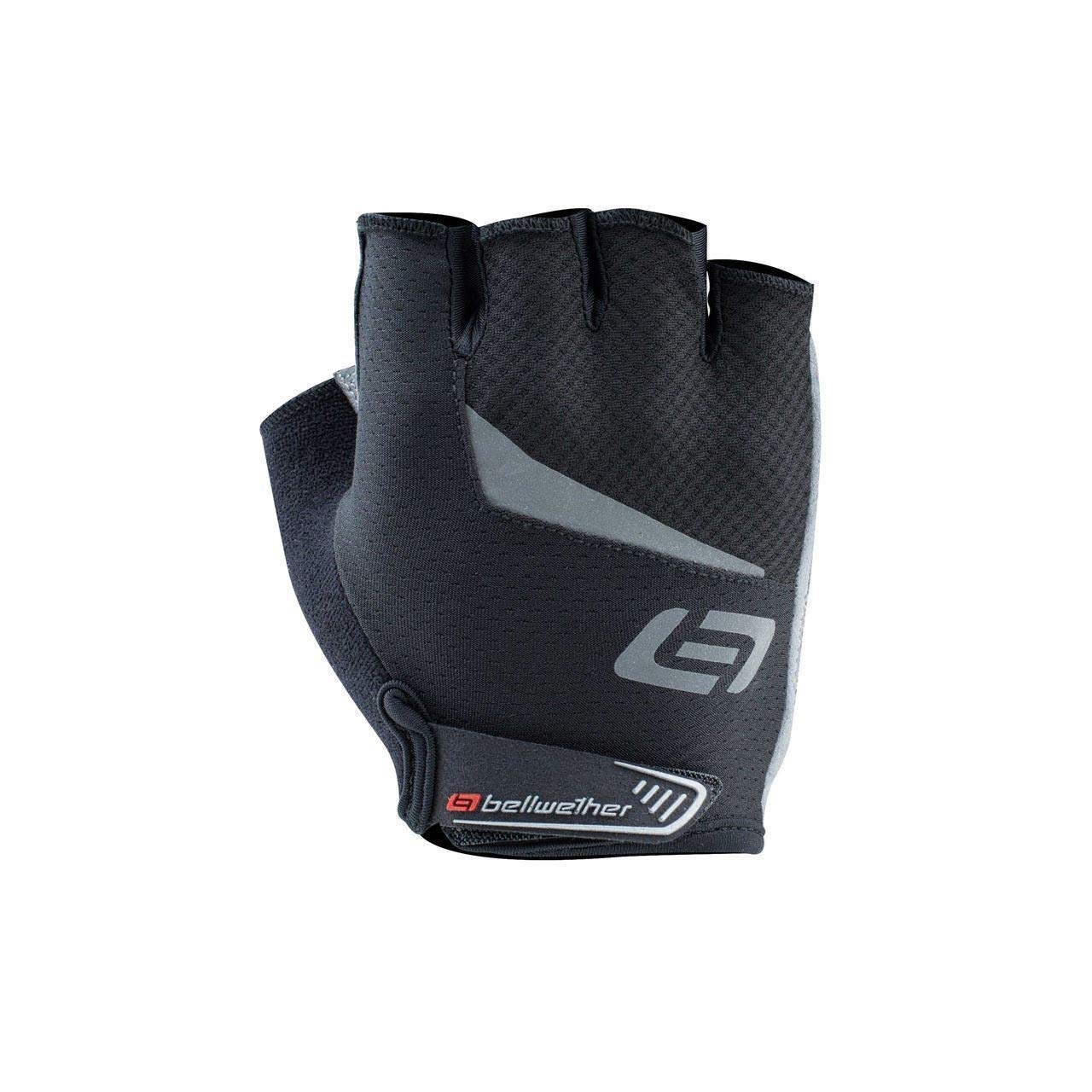 BellwetherErgo Gel Men's Short Finger Glove: Black XL