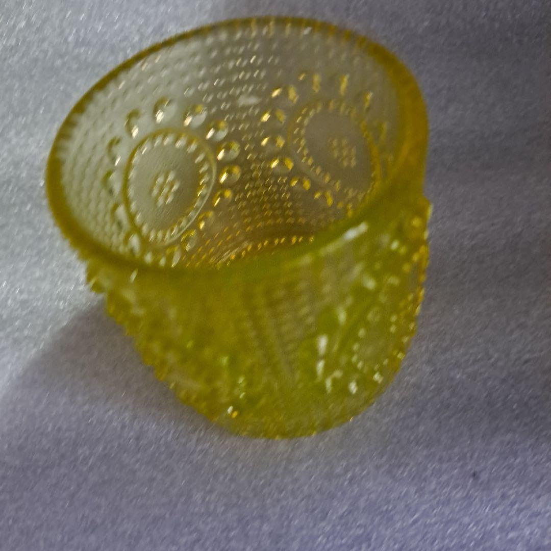 Amazon | ウランガラス 極上カナリアンイエロー USA 切り子グラス