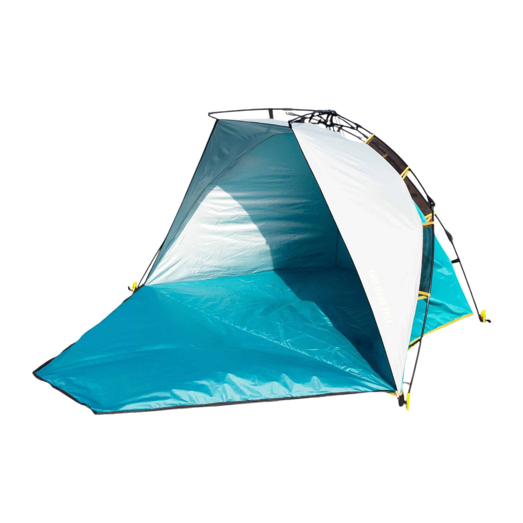Two Bare Feet Pop Up Beach Tent Sun Shelter – UV Sun Shade Dome, Lightweight Portable Festival Tent, Windbreak Canopy for Camping, Picnic & Garden (106 Ocean Blue/Grey)