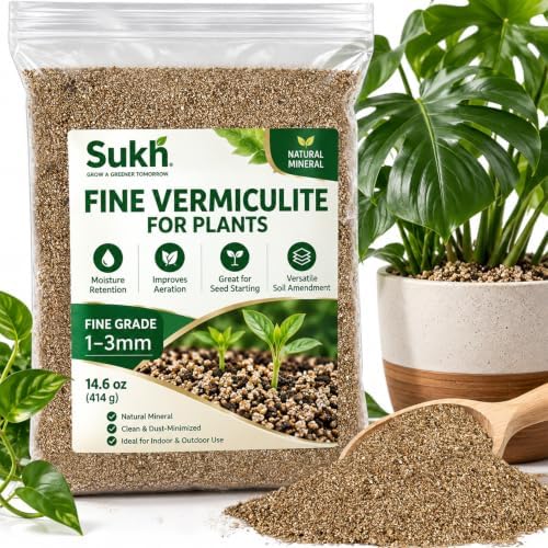 Sukh 14.6oz Organic Vermiculite for Plants - Gardening & Potting Supplies