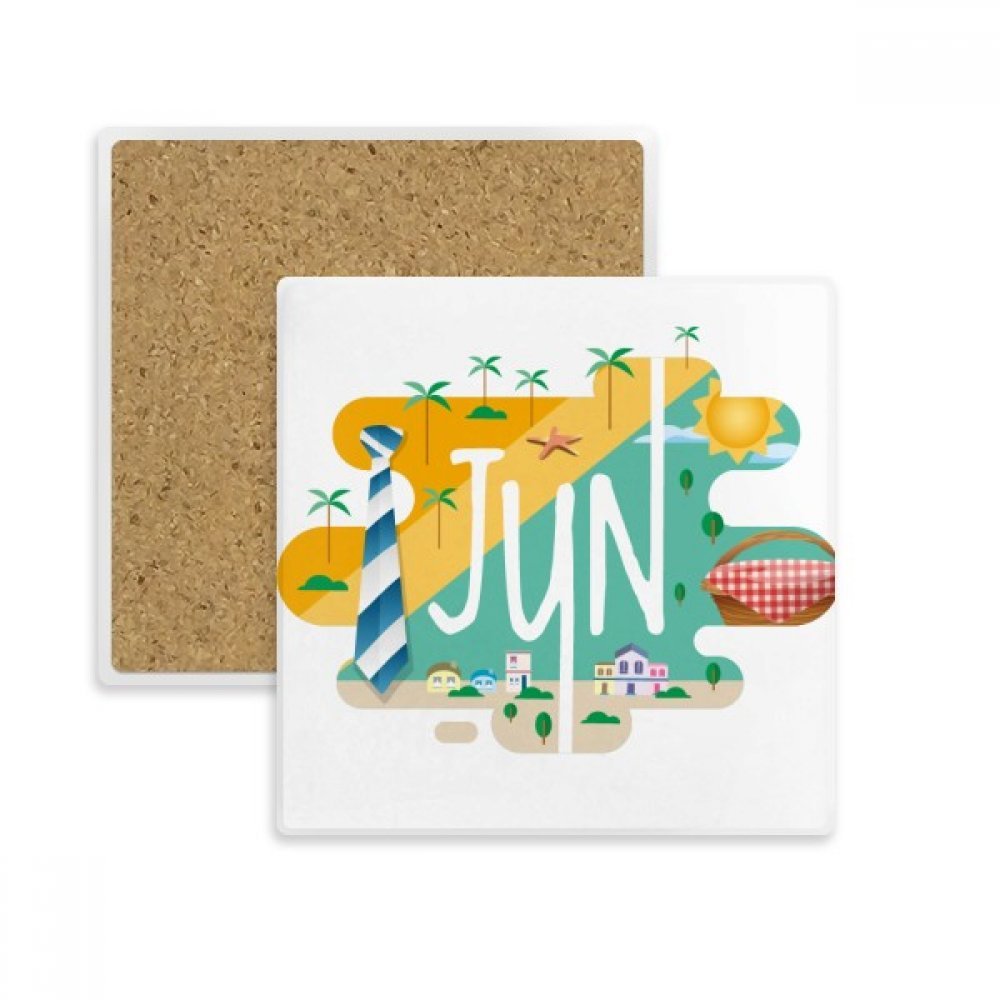 Coaster Juin contre les taches d'eau dessous de verre absorbant pour table propre