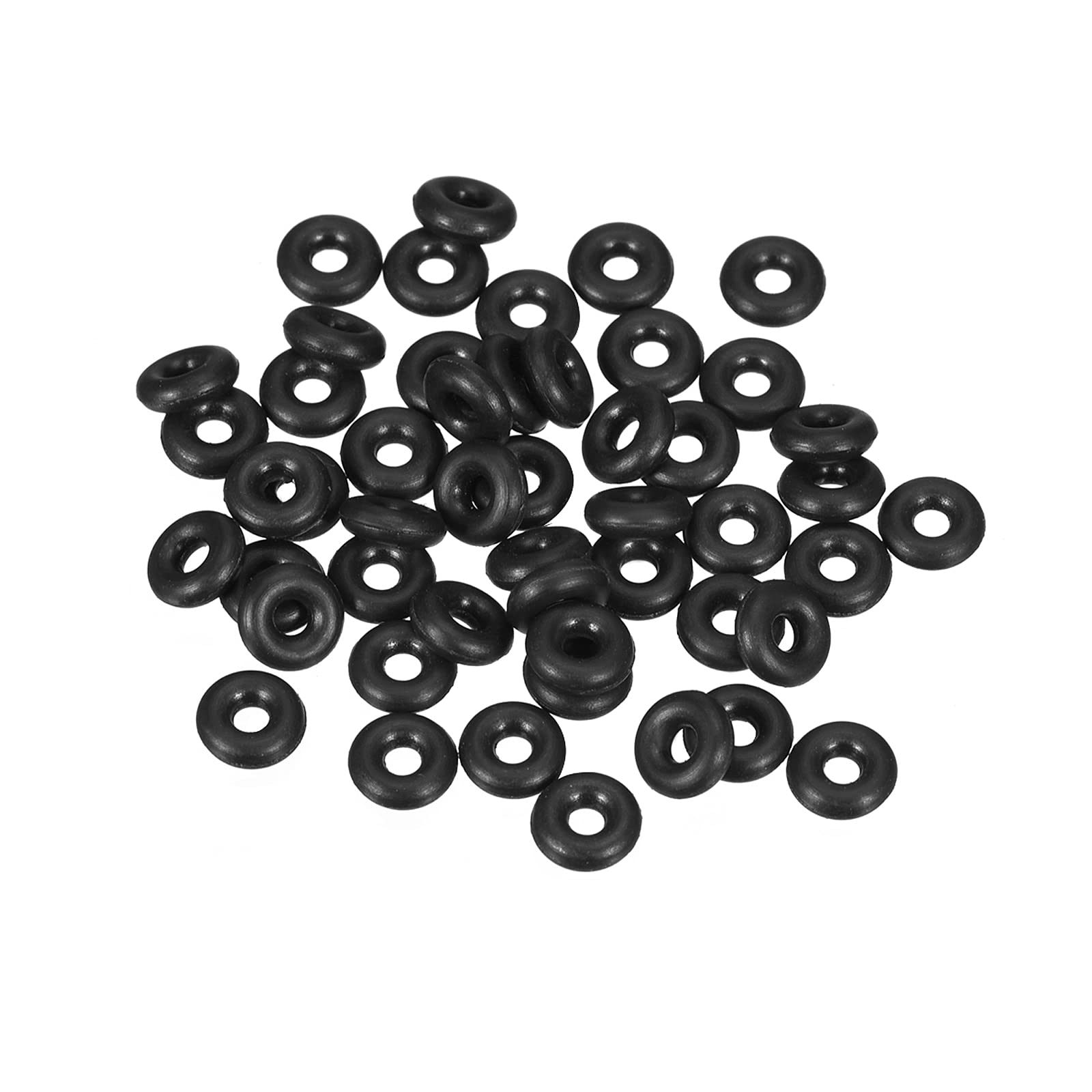 QUARKZMAN Nitrile Gomma O-Ring 7mm x 3mm x 2mm Guarnizioni di Tenuta Anelli Rubinetti Rotondo Guarnizione Rondella per Rubinetto Idraulica Riparazione Sigillatura Connessione, 50 Pezzi