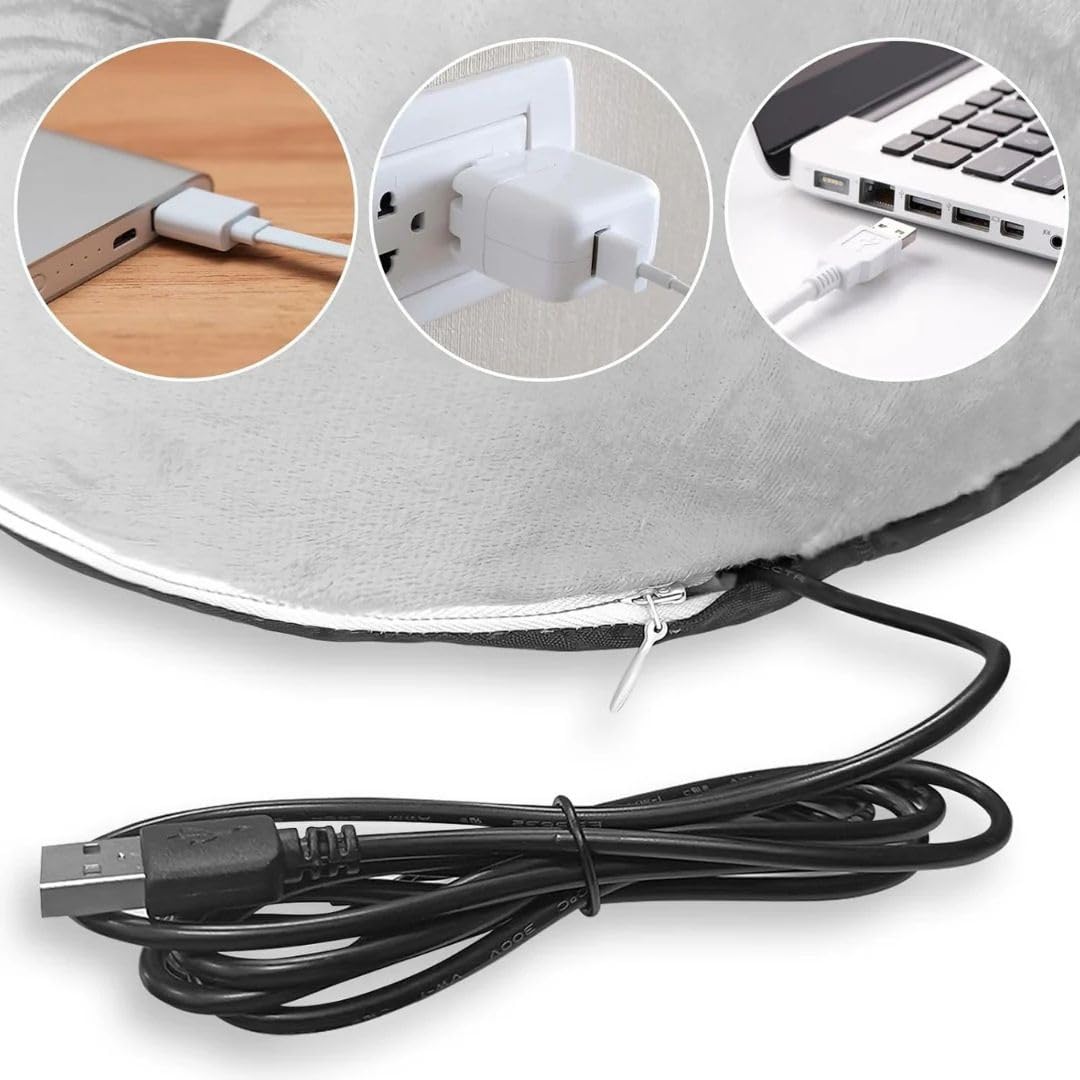 AirBlend Home ToesWarm Calentador de pies USB zapatillas calefactables de felpa para invierno y oficina con temperatura ajustable 50℃-60℃ diseño cómodo para mantener los pies calientes