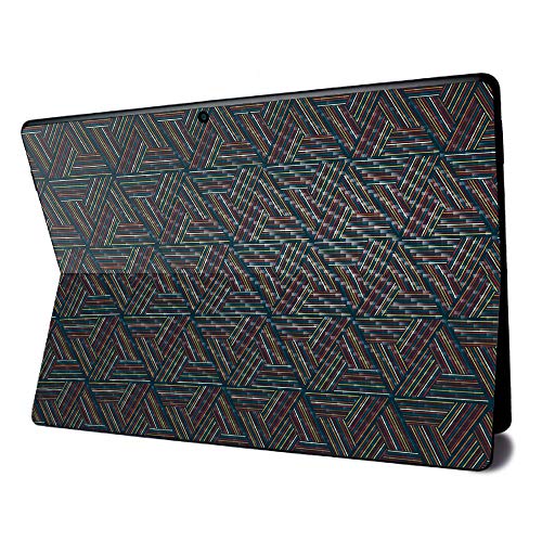 Image of MightySkins Carbon Fiber Skin for Microsoft Surface Pro X - Triangle Stripes | Textured Carbon Fiber Finish | Easy to Apply, Remove, and Change Styles | Made in The USA