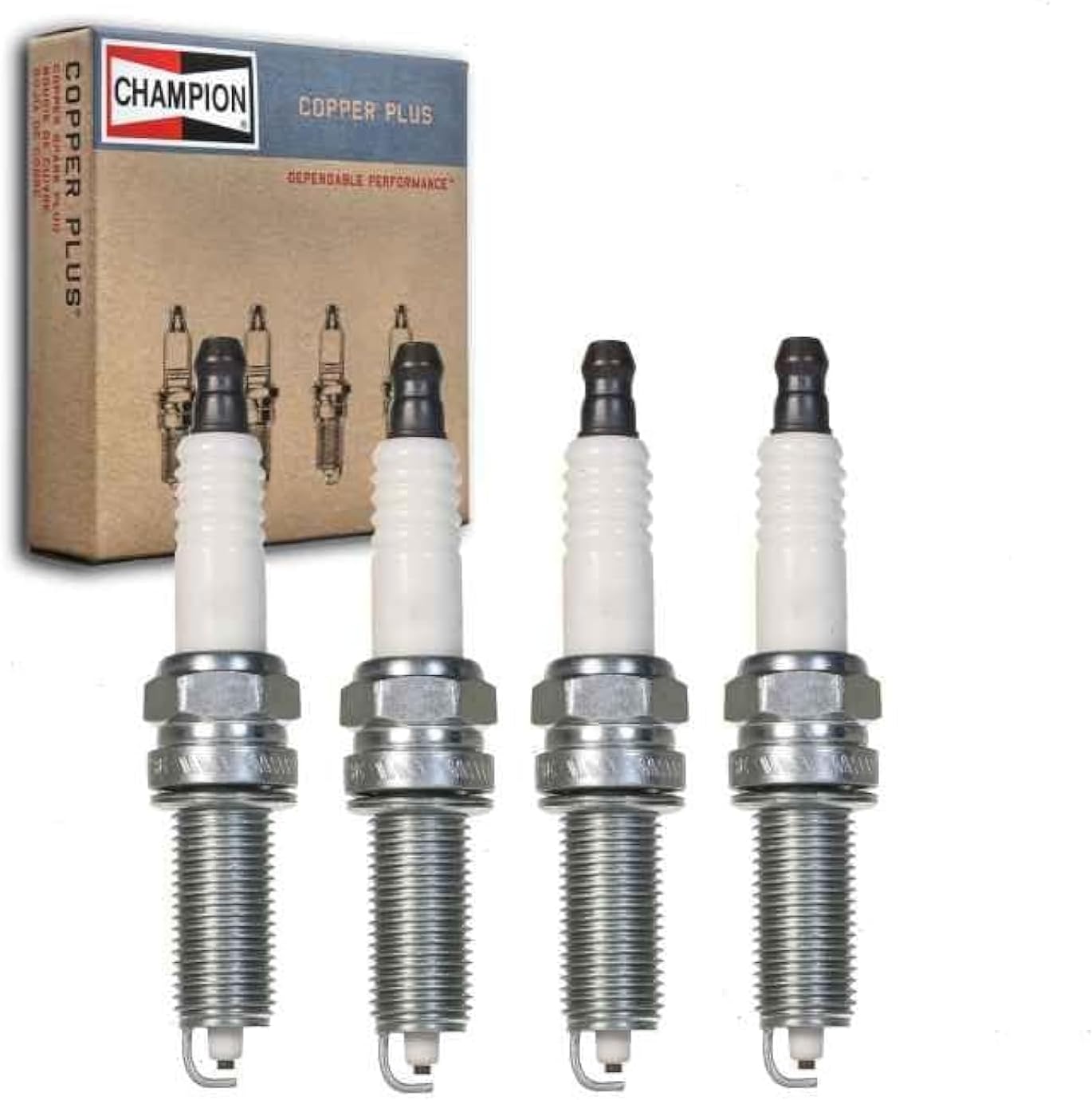 4 pc Champion Copper Plus Spark Plugs compatible with Hyundai Elantra 1.6L 1.8L L4 2011-2019