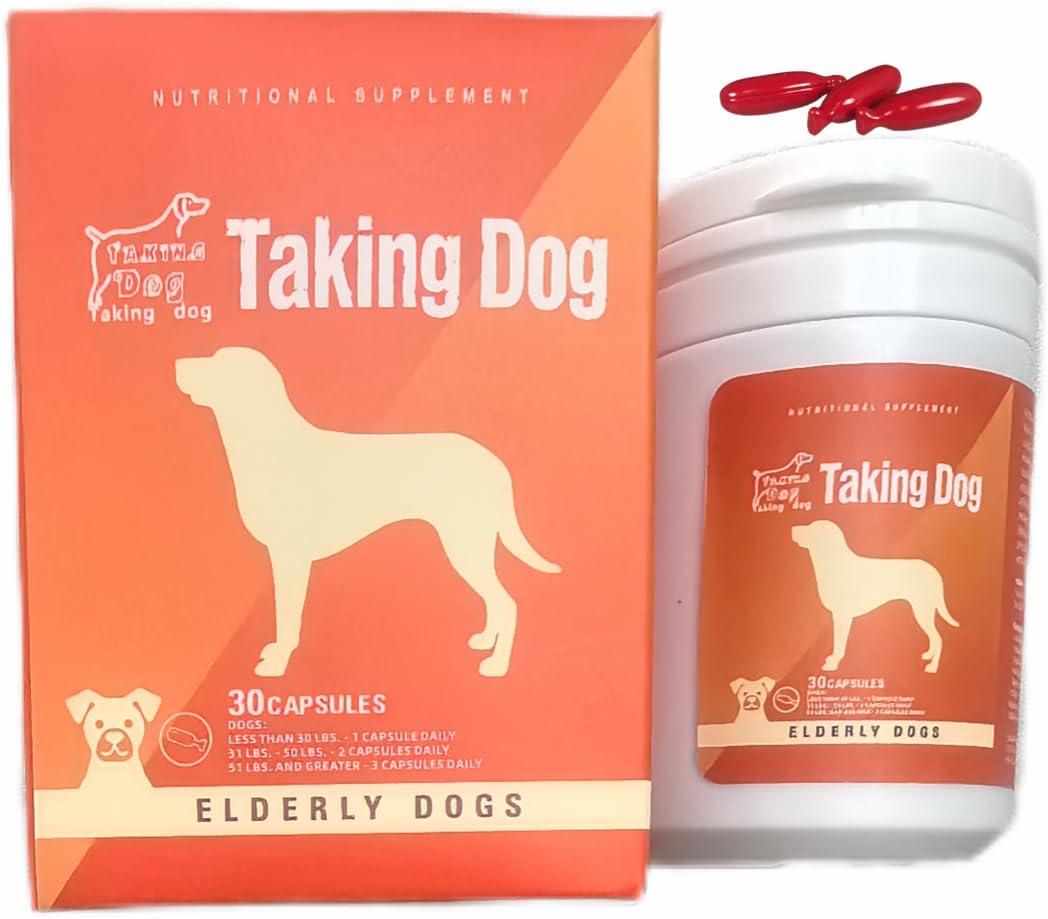 Brain Function Support Aging Pet Nutritional Supplement (up to 50 lbs)/Taking Dog TD59010B Nutritional Supplement for Elderly Dogs- 30 / Box