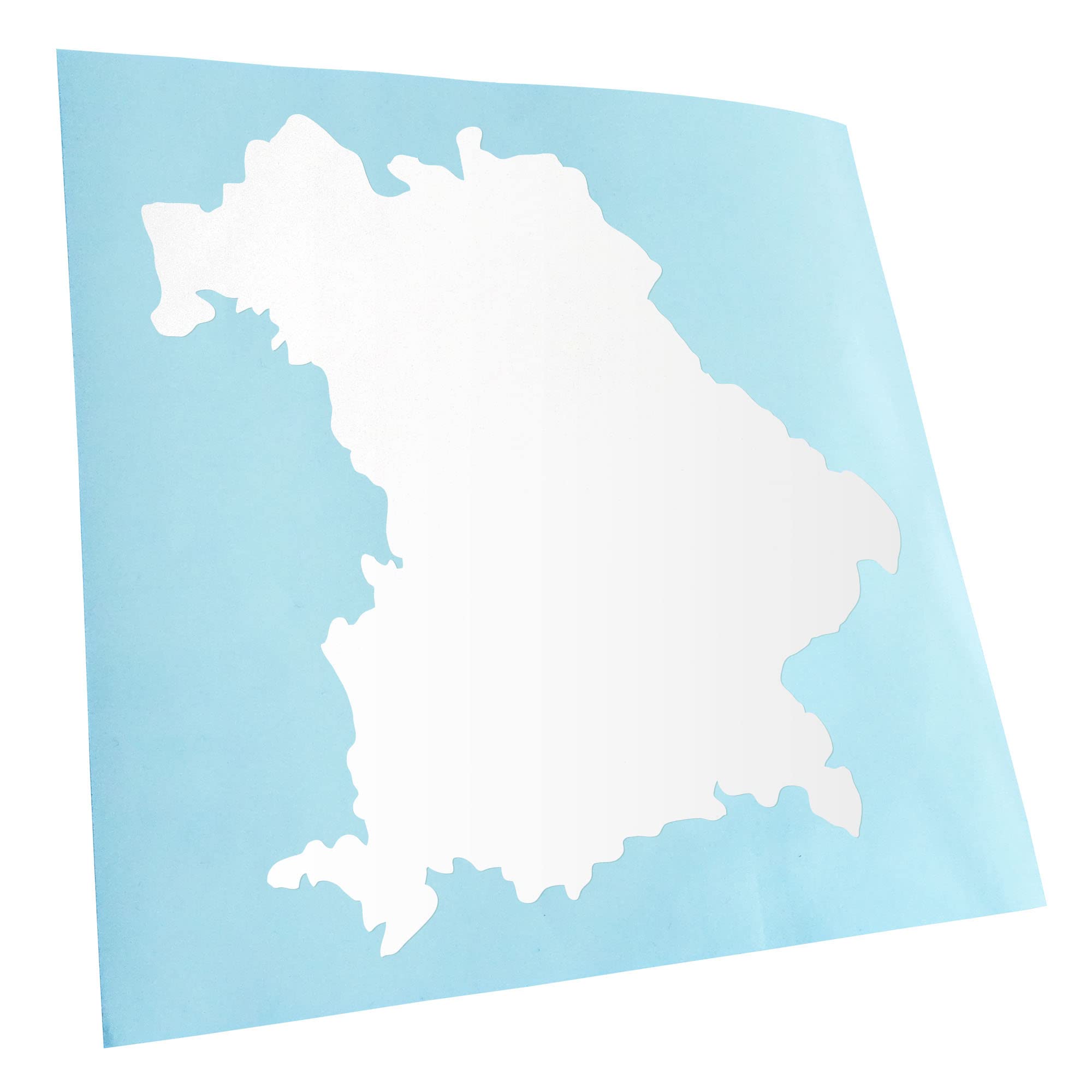 Kiwistar - Car Sticker - White - 30 x 27 cm Bavaria Germany Silhouette - Rear Window Car Sticker Weatherproof for Car Truck Moped Truck - Sticker Exterior Self-Adhesive Tuning Accessories for Windows