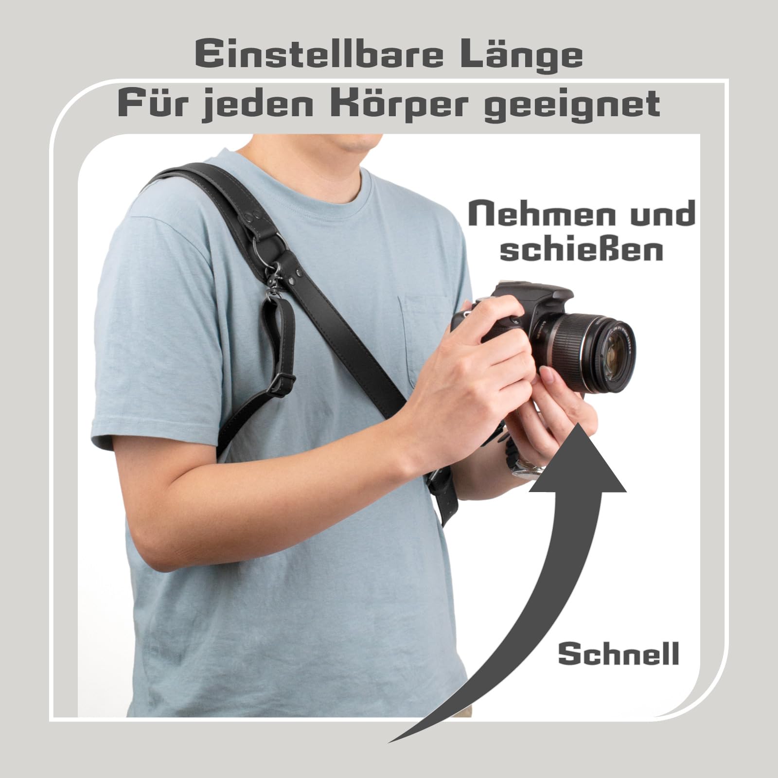S1 Kameragurt für 1 Kamera,Leder Kamera Schultergurt