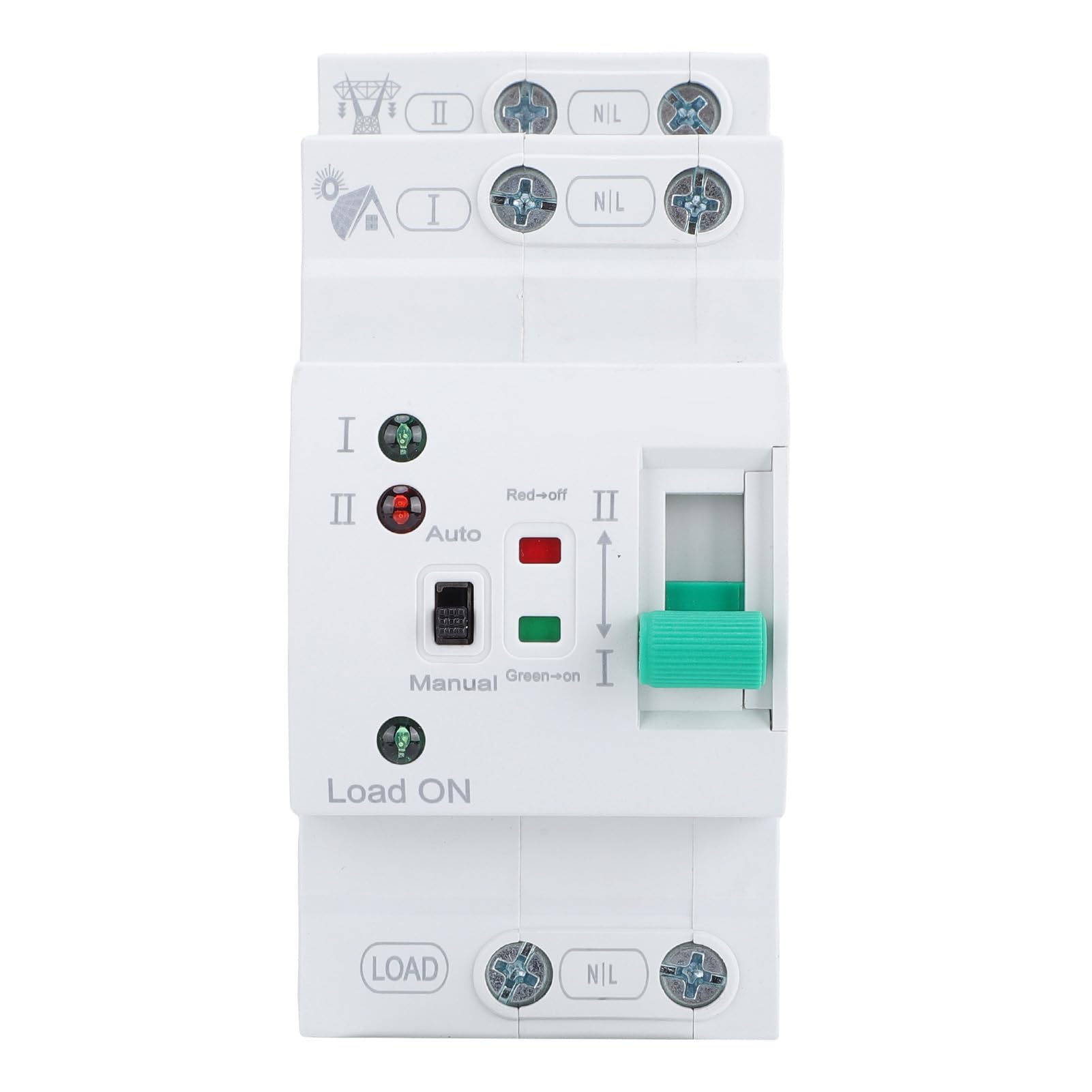 Interruptor De Transferencia Automática ATS 2P 80A - Para Generador Y Red, Conmutación Automática O Manual, Para Instalación En Cuadro Doméstico