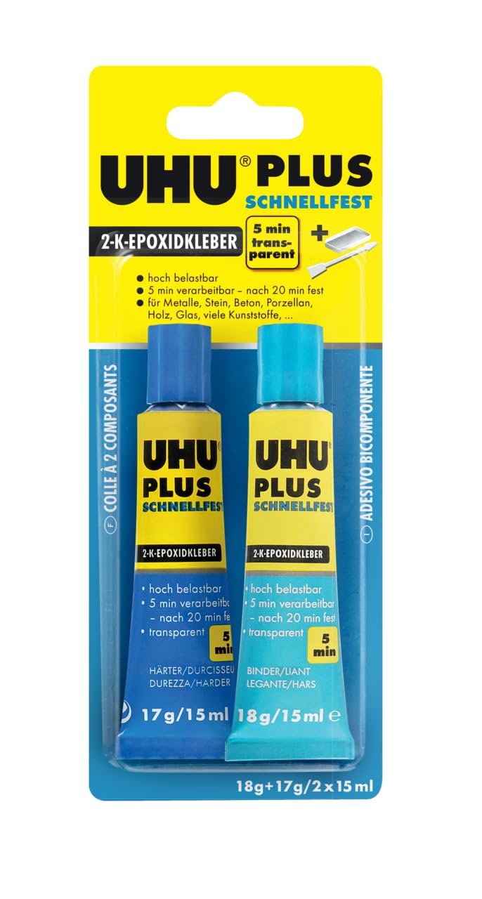 UHU PLUS schnelllfest Tube Binder + Tube Härter 35g