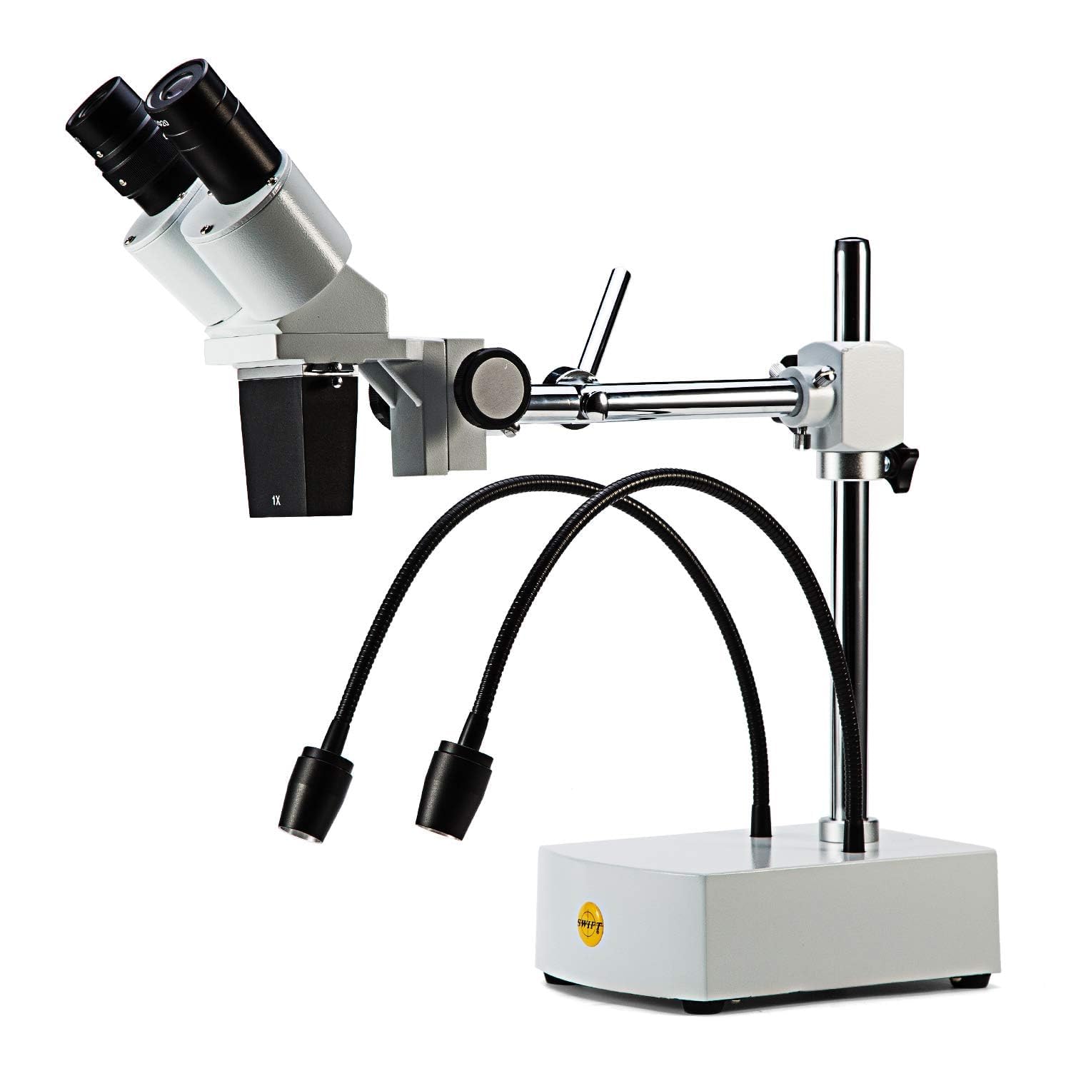 SWIFT Microscopio stereo binoculare 10X/20X ingrandimento grandangolo oculari 2 luci LED flessibili braccio orientabile compatibile con fotocamera S41-20