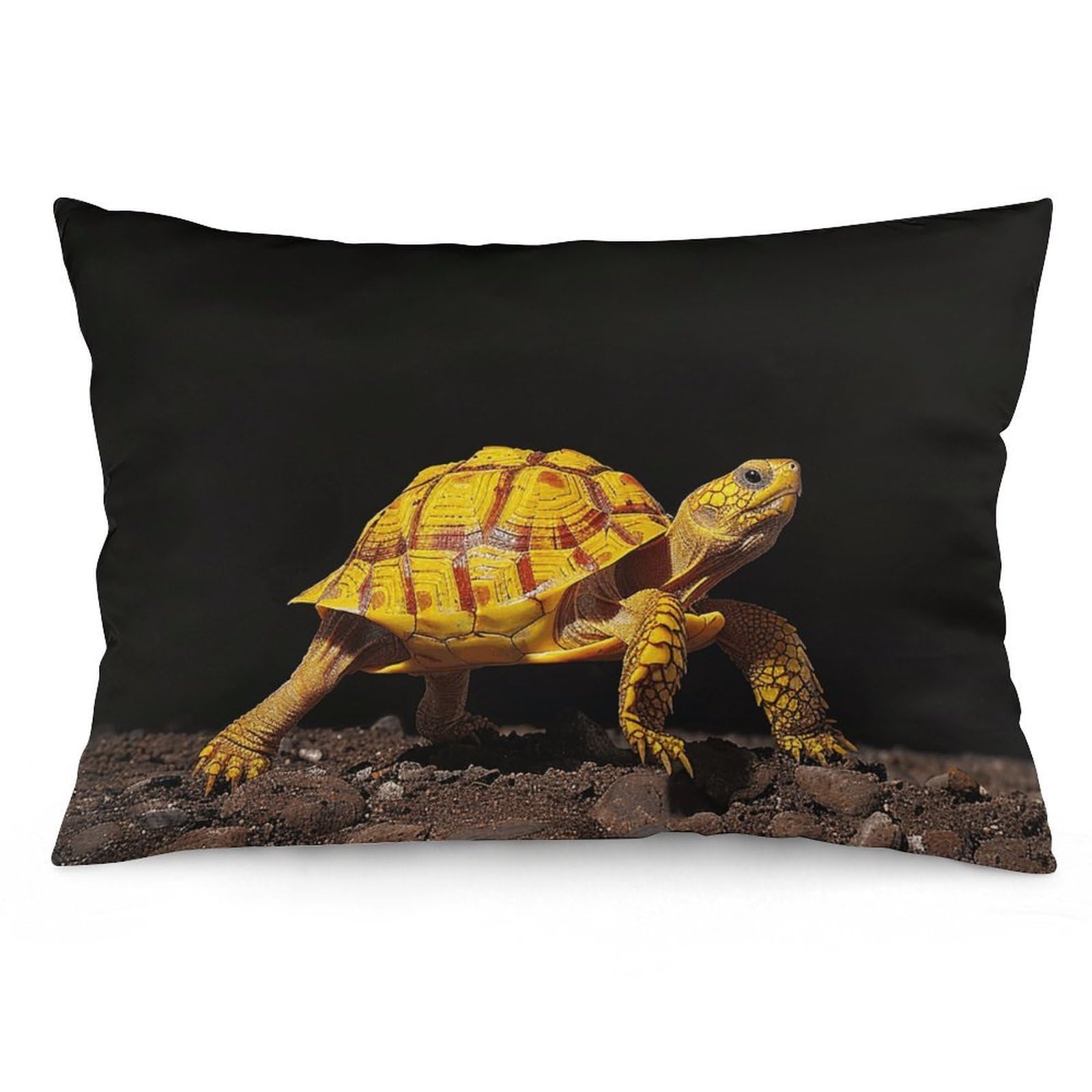 2 Pack Pillow Cases for Hair and Skin, Soft Breathable Pillow Case Covers with Hidden Zipper, Turtle Ground Walking Pillowcase 20"x30" Pillow Covers for Sleeping Gift