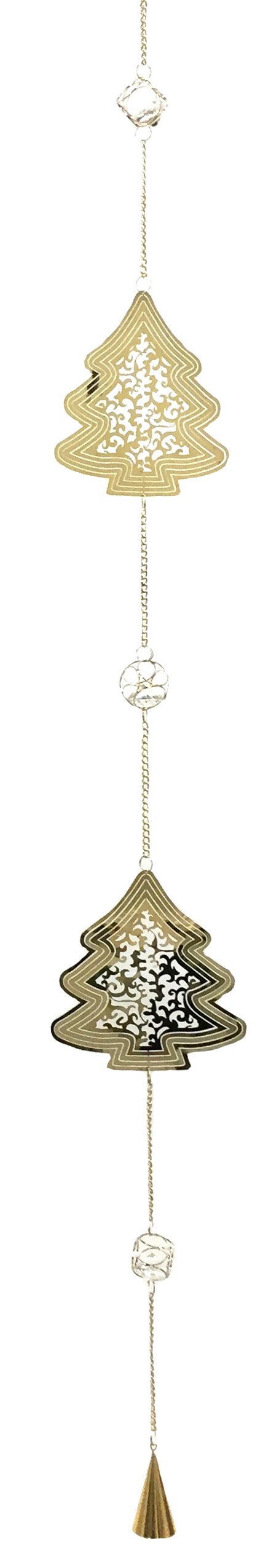 FESTIVE PRODUCTIONS Metal Garland with Trees, Gold