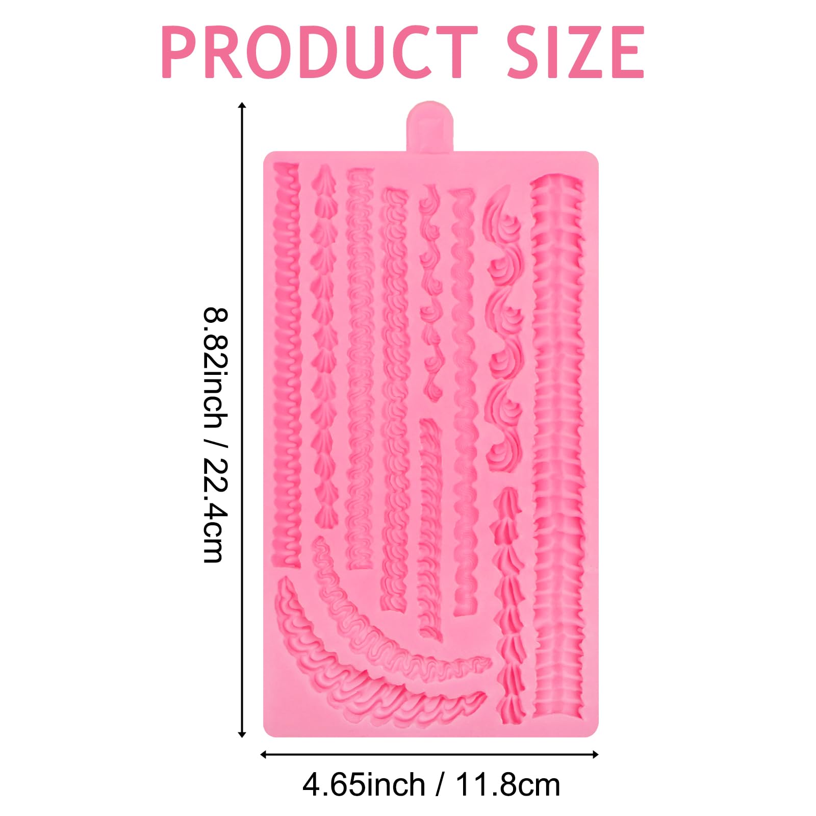 Silicone Fondant Molds For Baking Lambeth Cake Border Fondant Molds - Whipped Cream Shaped Silicone Baking Molds For Cupcakes & Desserts Cake Decorating Tools