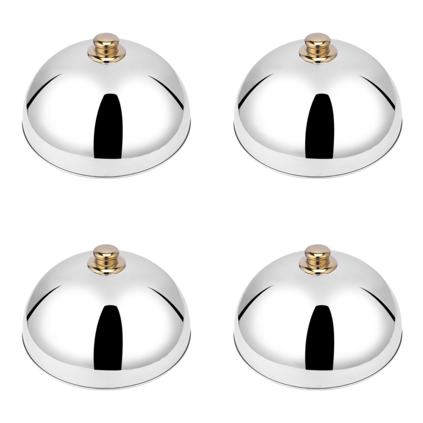 Vjsujehgy 4X Stainless Steel Dome Dish Cover Table Food Cover Food Cover Western Restaurant Cover Teppanyaki Dish Cover