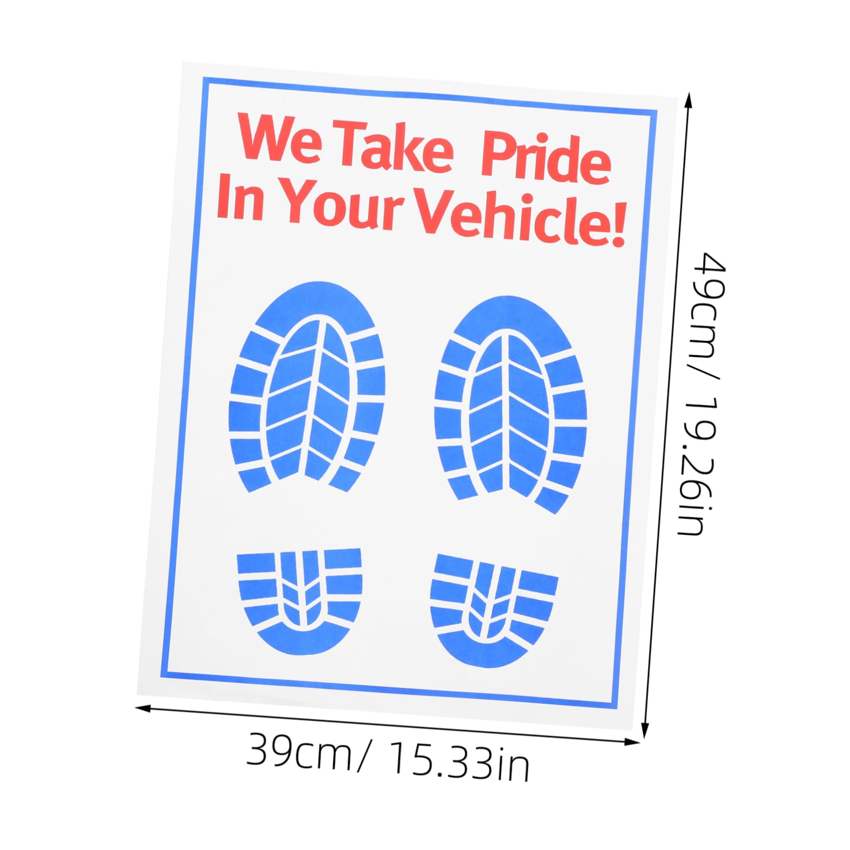 ibasenice 100pièces Tapis Pied Voiture Jetables Papier Tapis Sol Voiture Résistants à Usure pour Protection Et Confort pour Détail Automobile Et Entretien