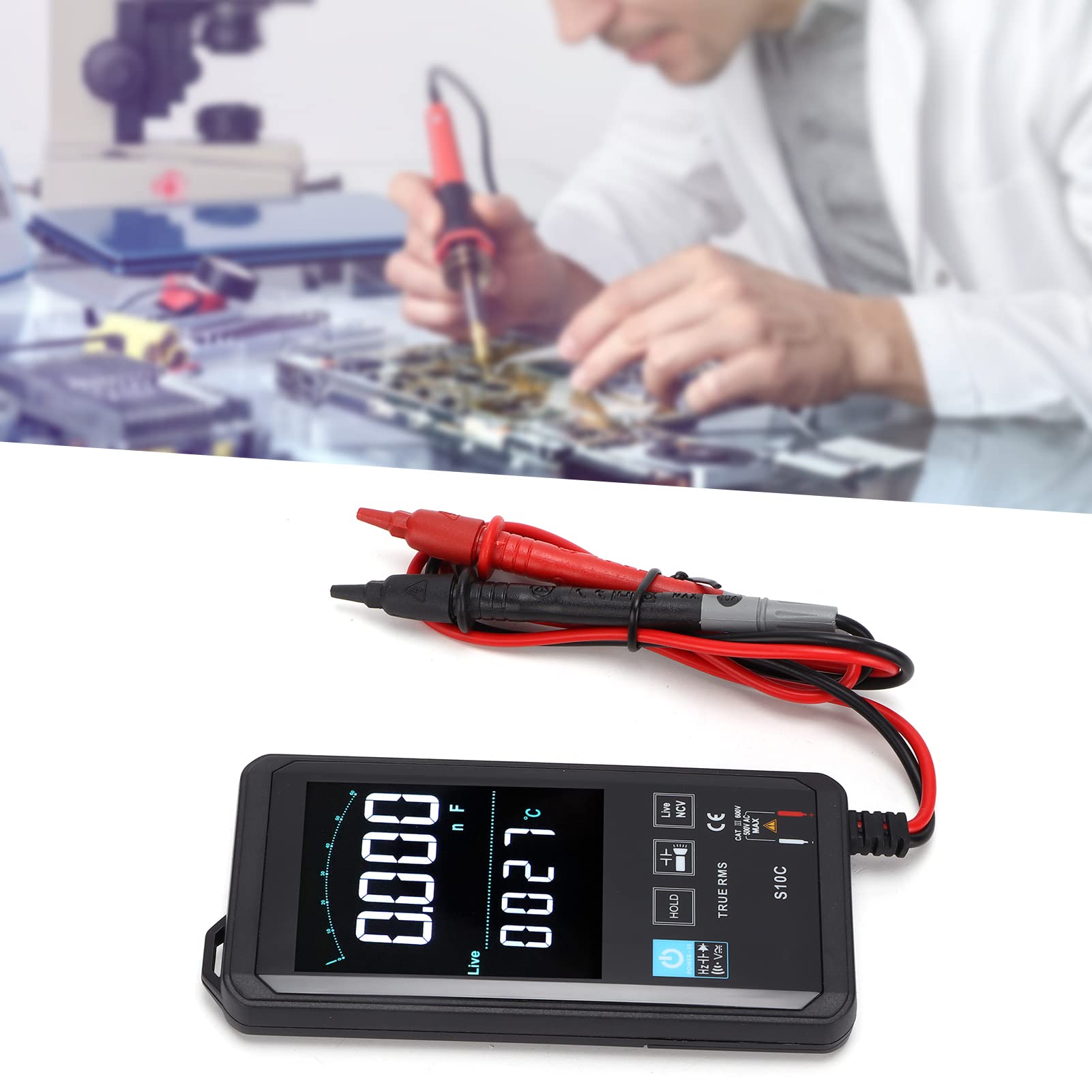 Digitales Multimeter, Hochgenaues Echteffektiv-Farbdisplay-Messgerät für die Elektrische Leistungsmessung