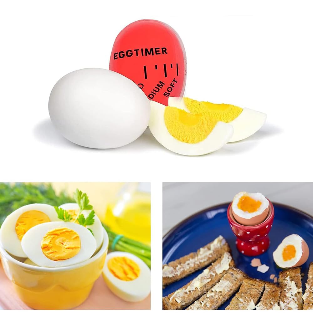 Yeeanno Egg Timer,3 Pcs Generic Egg Timers for Boiling Eggs Colour-Changing Time Timer,Reusable Kitchen Gadget Heat Sensitive,Boiling Tool Cooking Accessories,Eggs Safe Durable Kitchen Aid Tool - Image 4